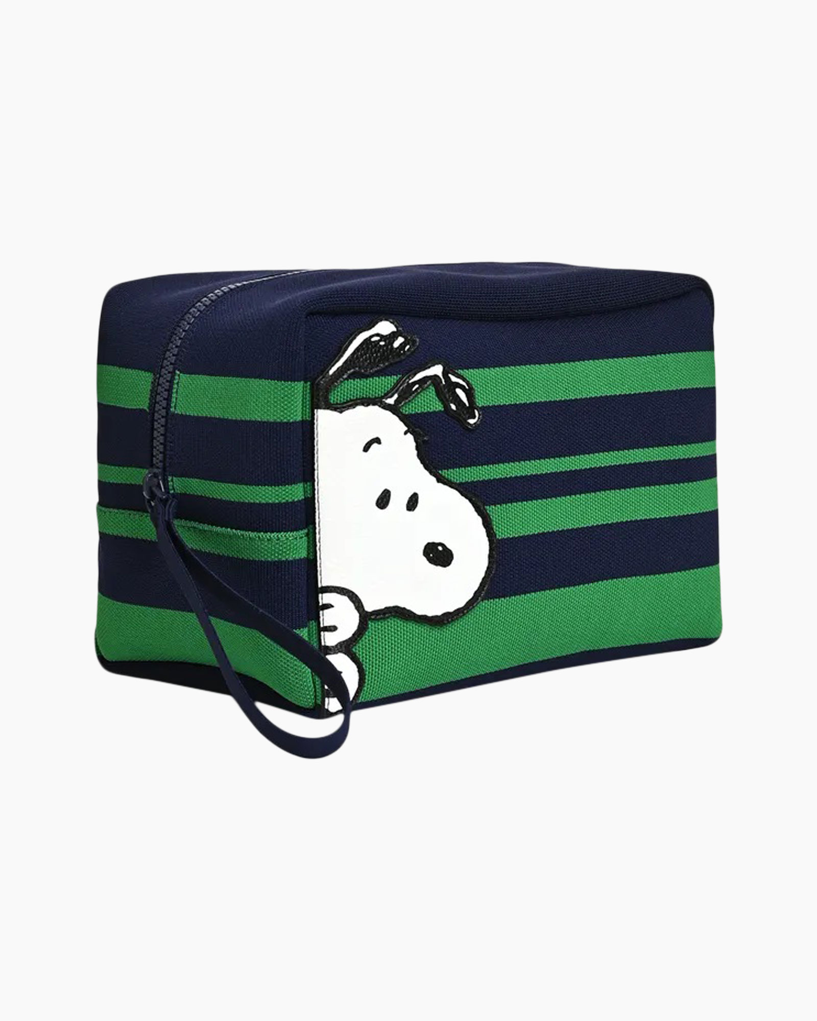 pouch, wallet, Snoopy, striped, canvas