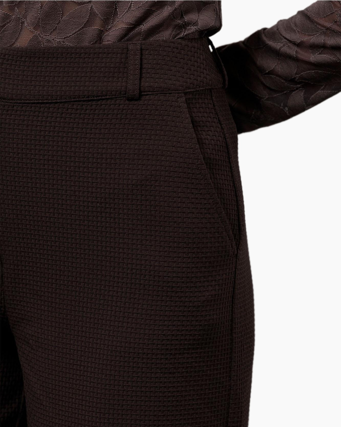 Broek Lexie Waffle Trousers Donker Bruin