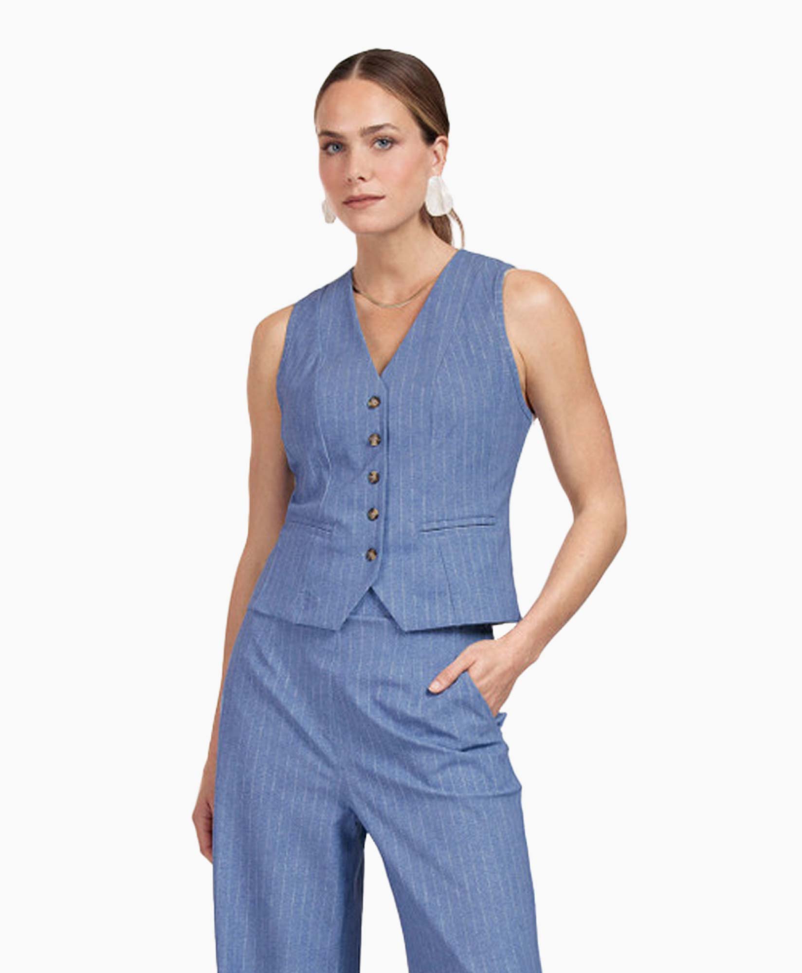 Gilet Bruno Pinstripe Gilet Jeans