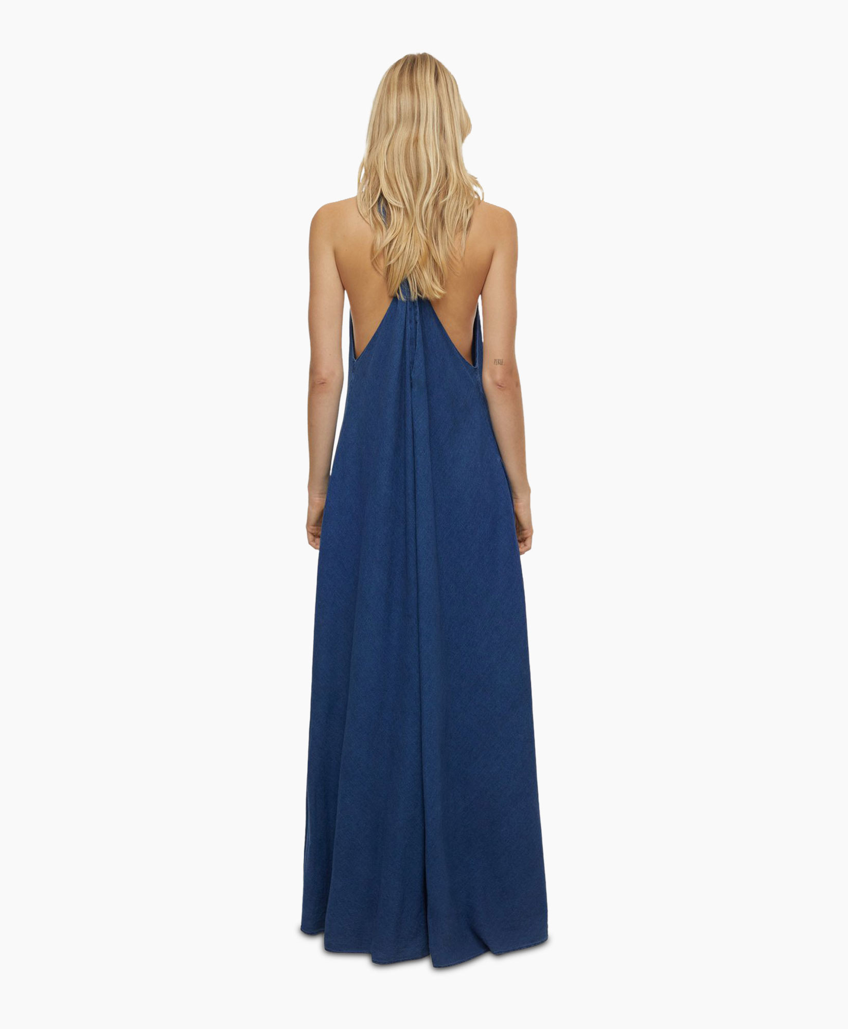 Maxi Jurk Maxi Knotted Straps Donker Blauw