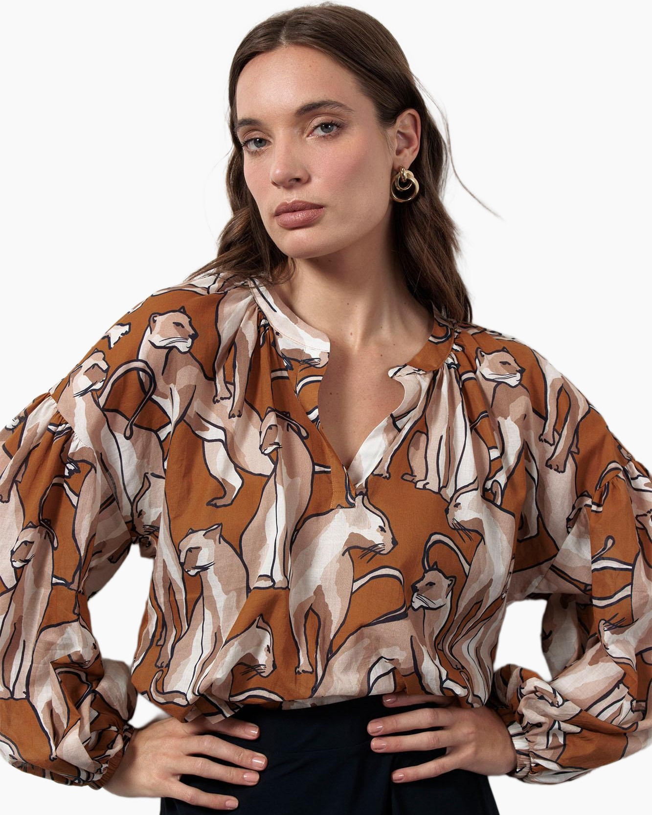 Blouse Marcha Panther Blouse Rood