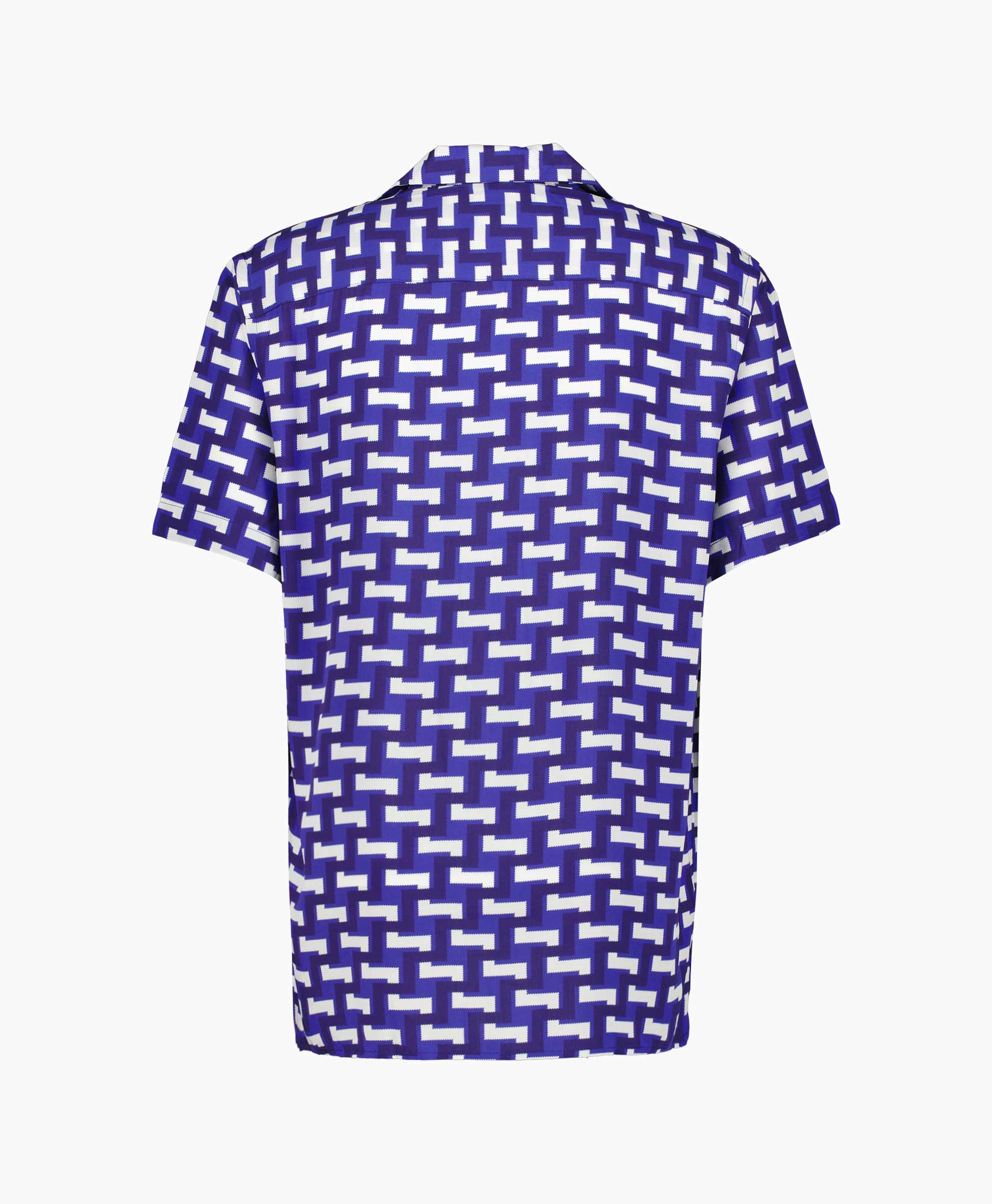 Oas Overshirt Blue Layer Zig Viscose Blauw