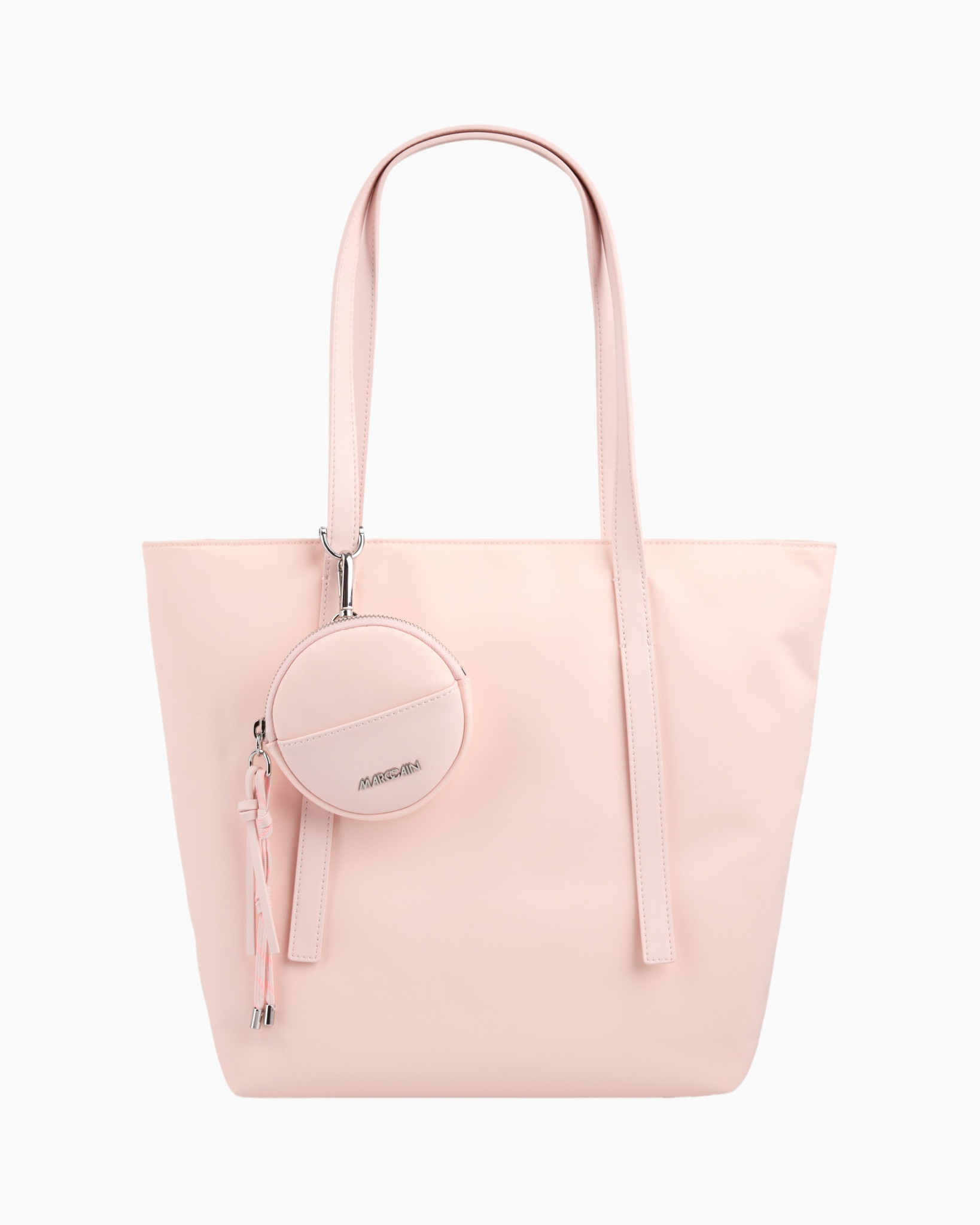 tote tas, roze, twee handvatten, esi accessoire, minimalistisch ontwerp