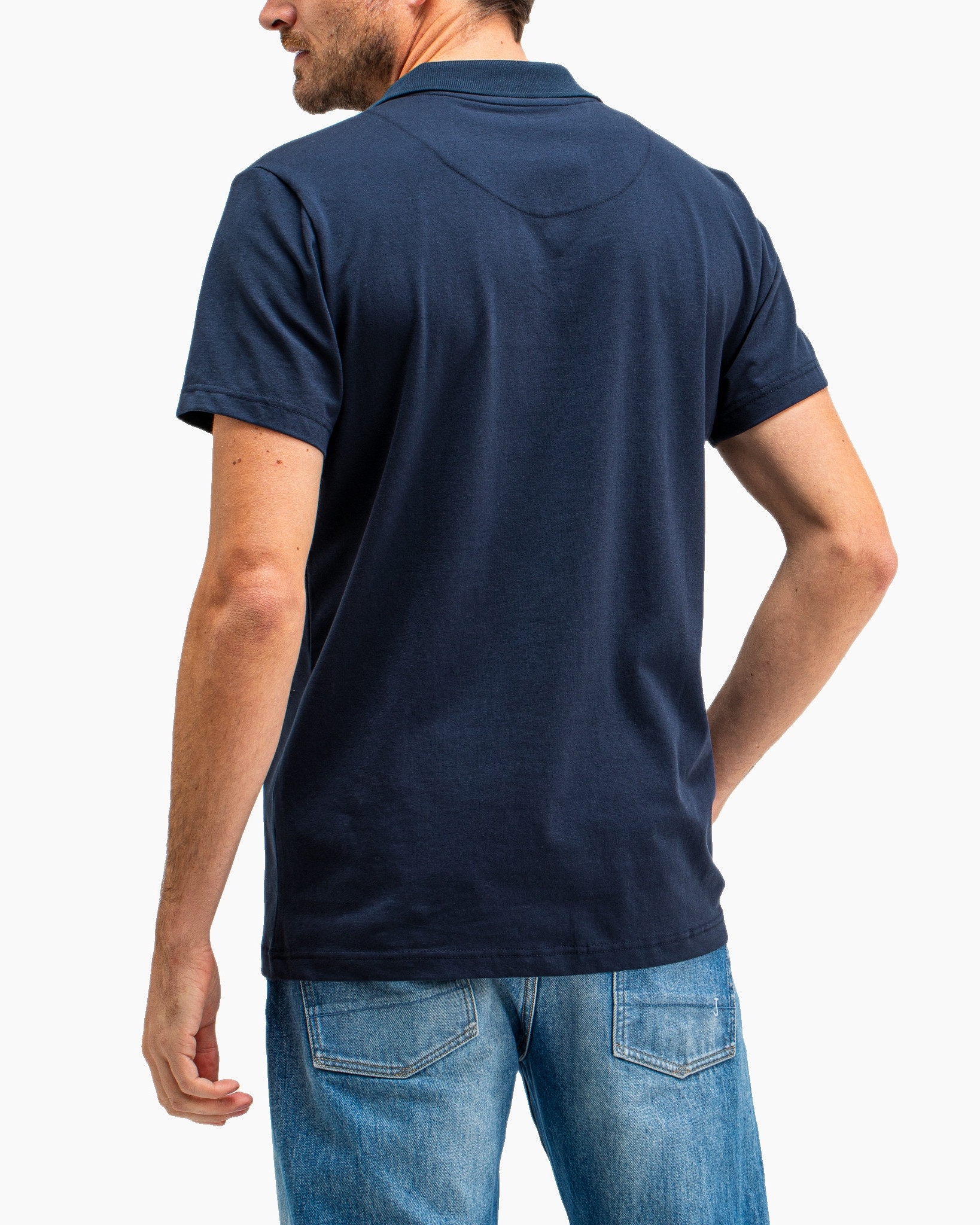 Polo Alain Jersey Blauw Polo Alain Jersey Blauw
