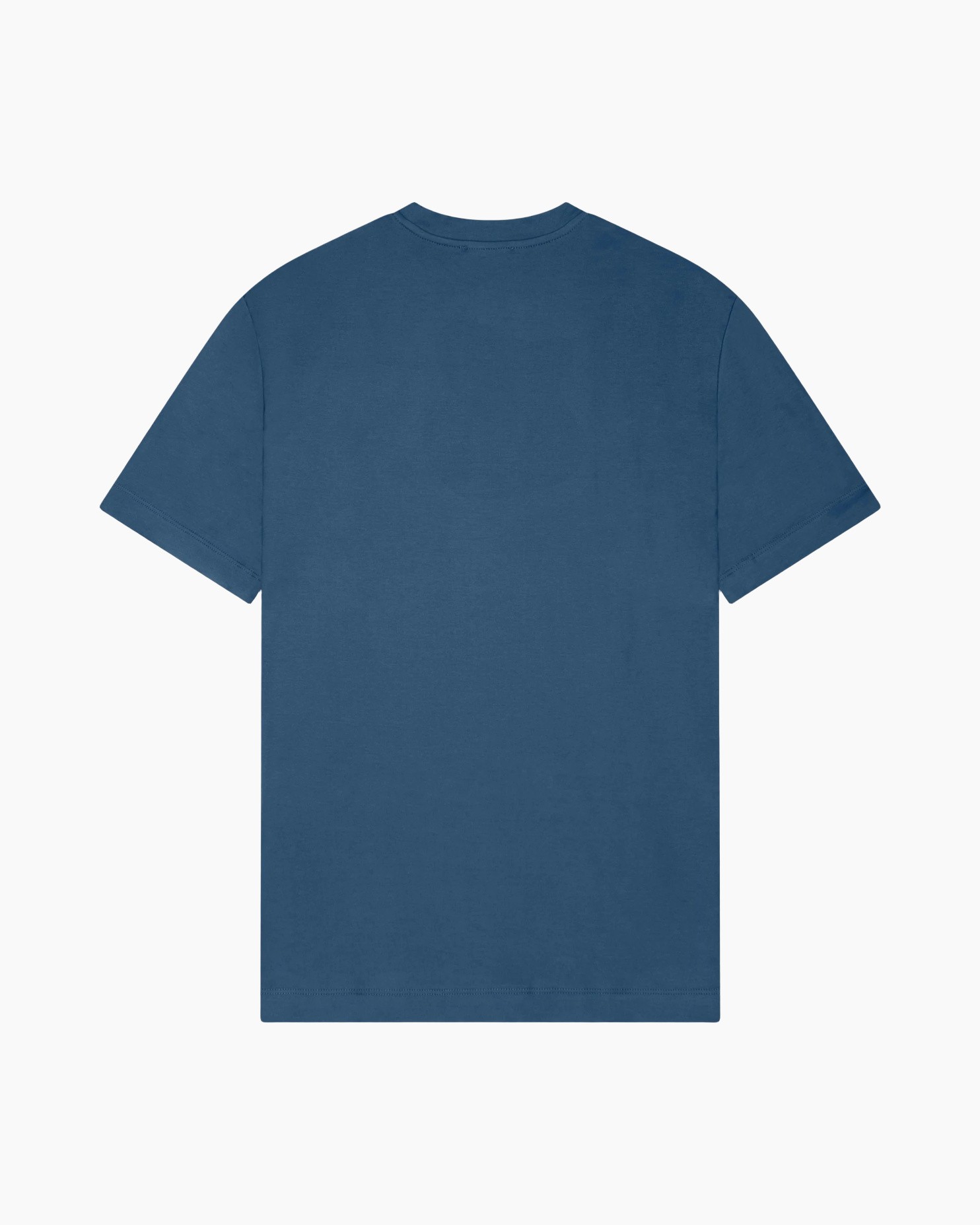 t-shirt, korte mouwen, katoen, blauw, effen