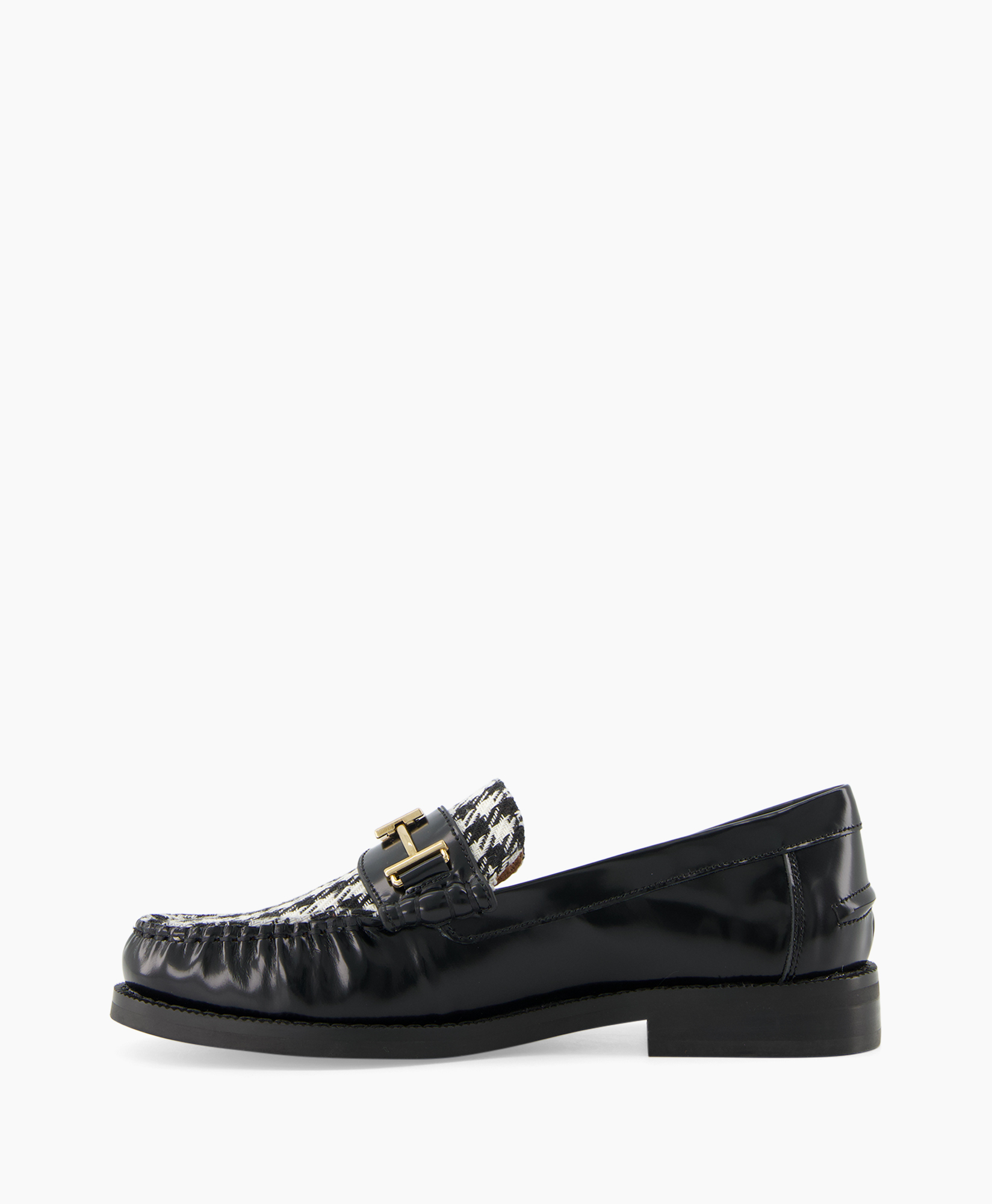 Loafer Mix Materials Zwart
