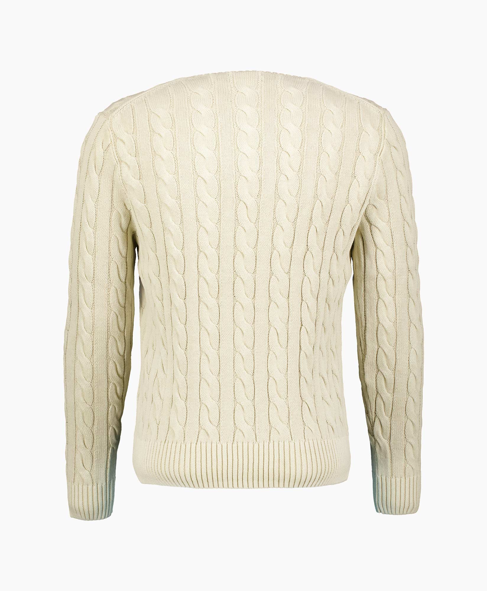 Pullover Cotton Cable Knit Beige