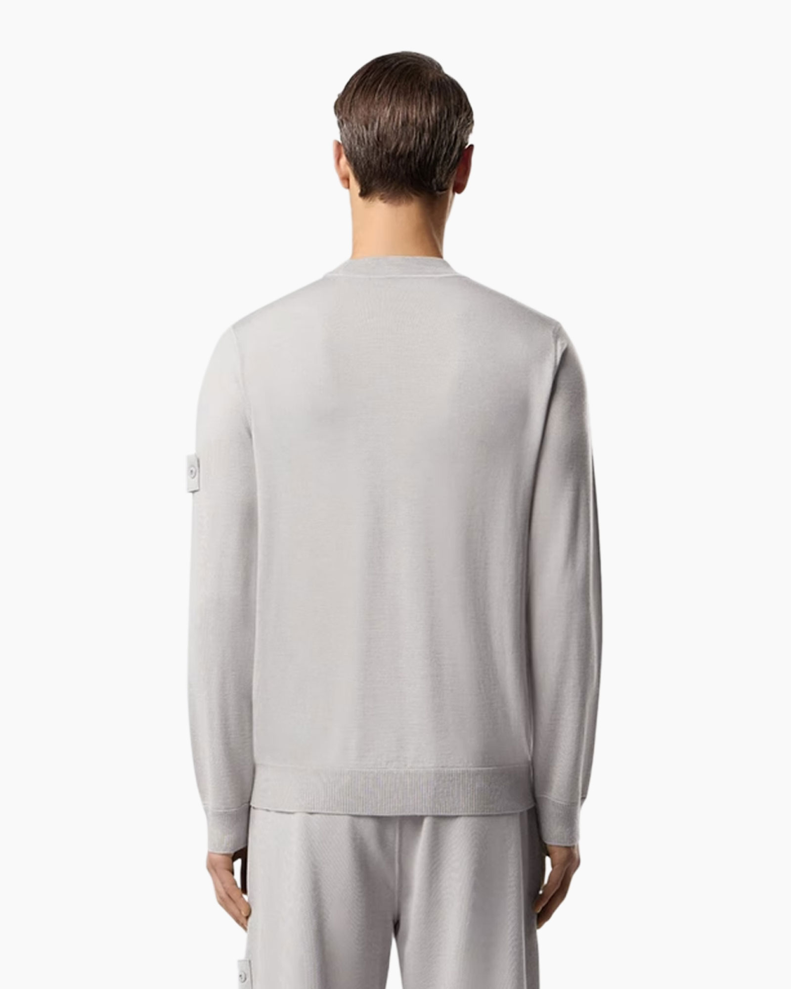 trui, yakalı yaka, uzun kol, lüks dokunuş, açık gri