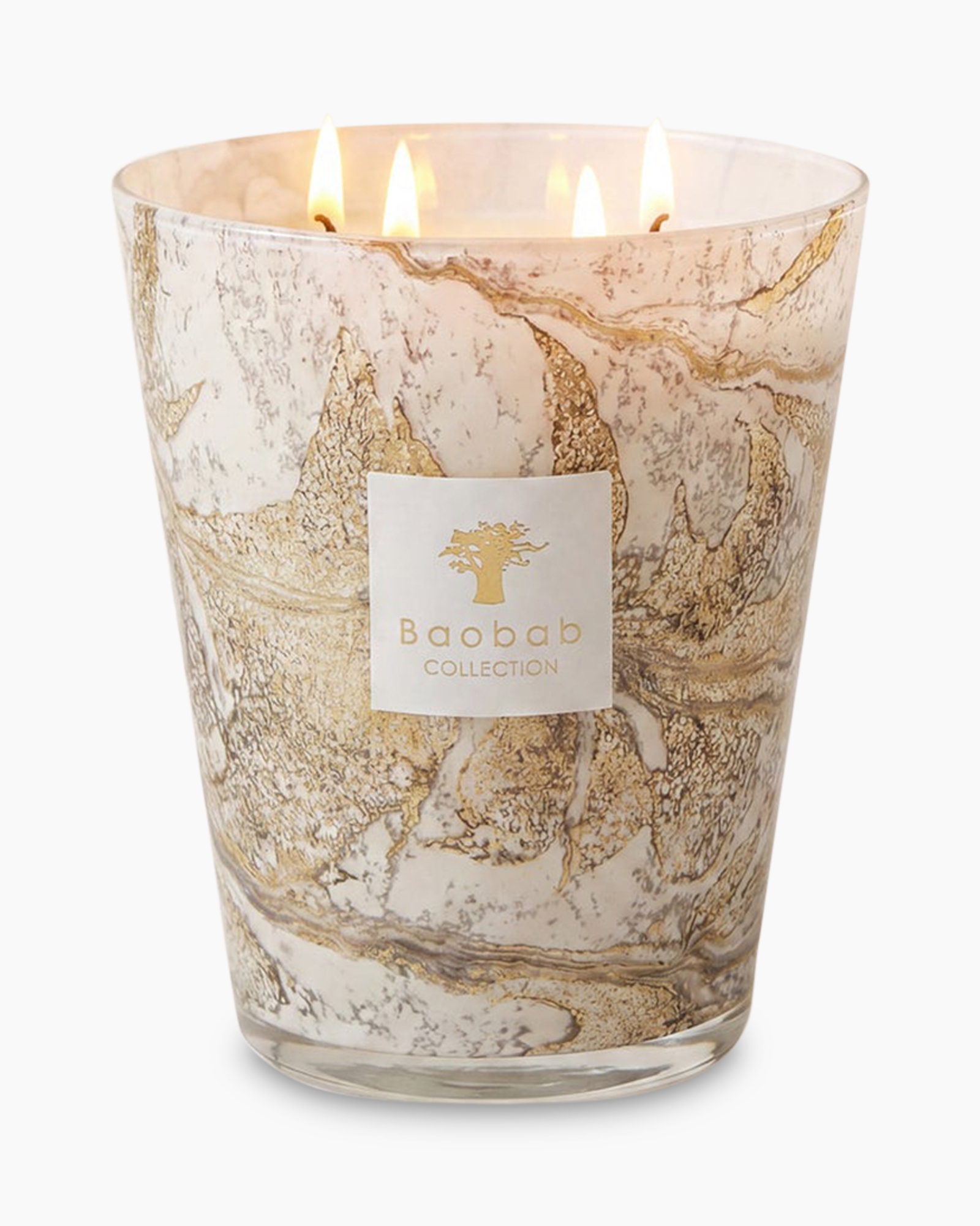 kaars, decoratie, marmerpatroon, glas, Baobab Collection