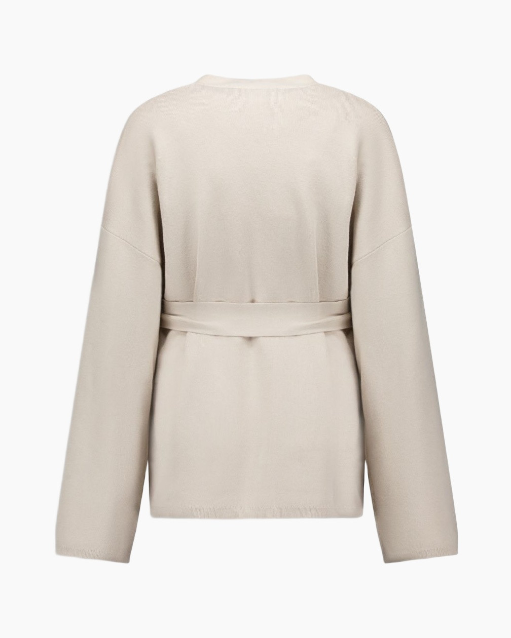 cardigan, knitwear, belted, beige, front pockets