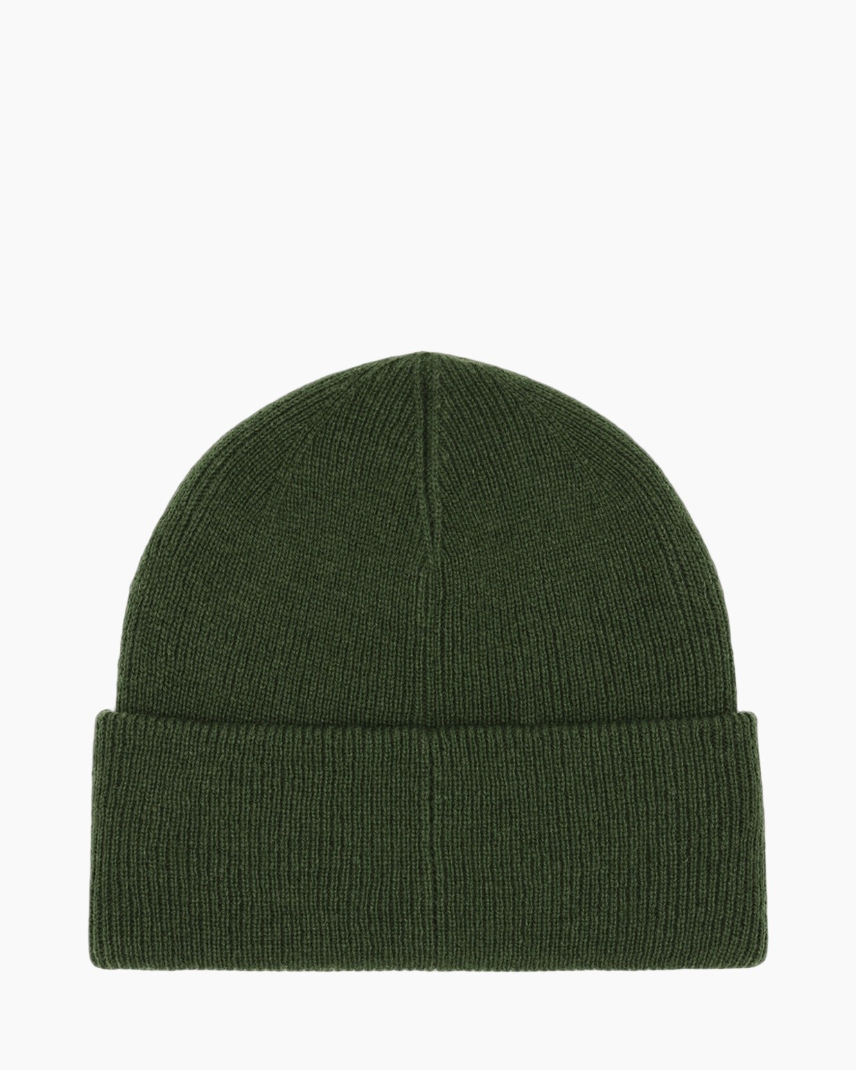 baret, brei, groen, omgeslagen boord, logo borduring