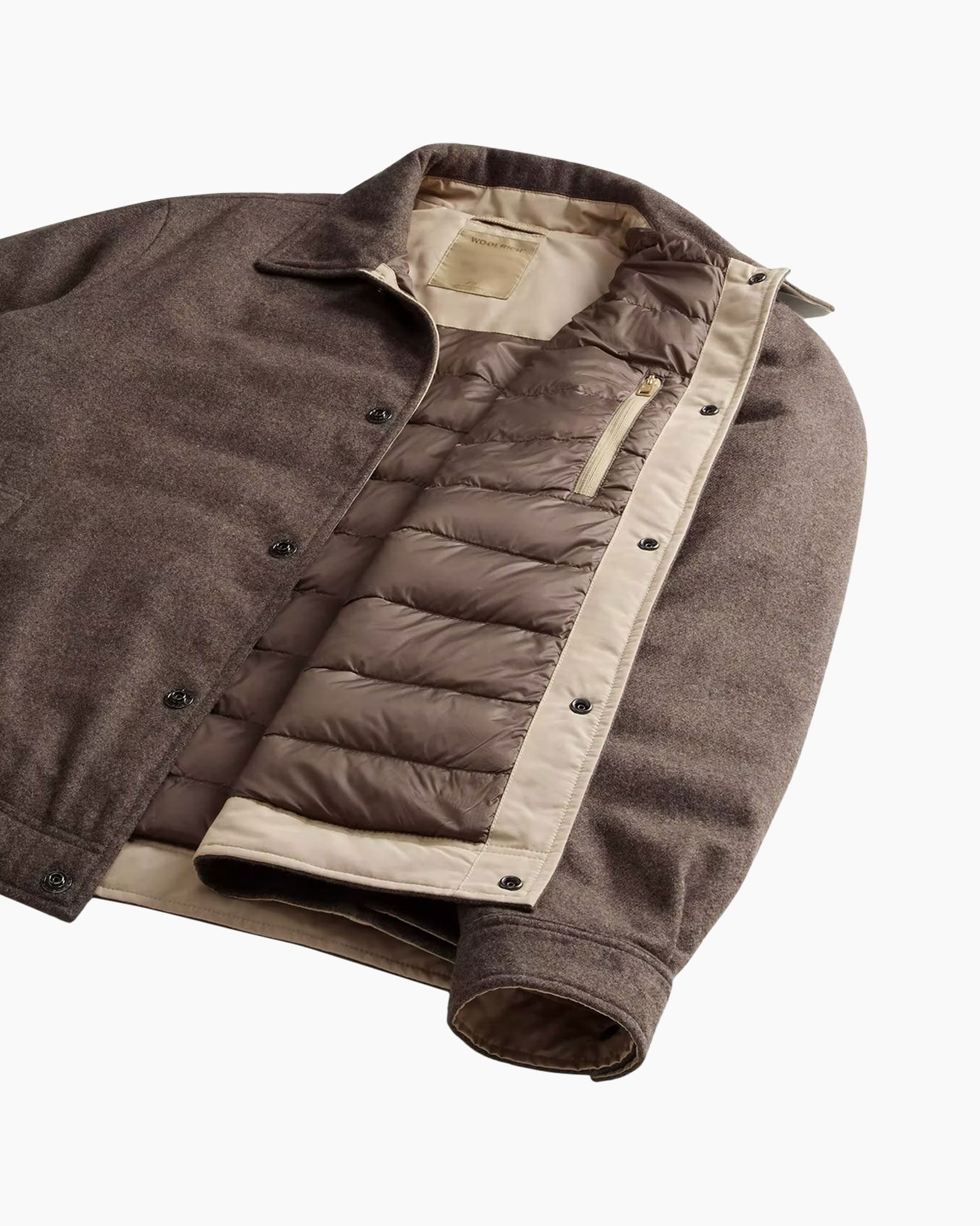 jas, jas?, bruin, puffer voering, outerwear