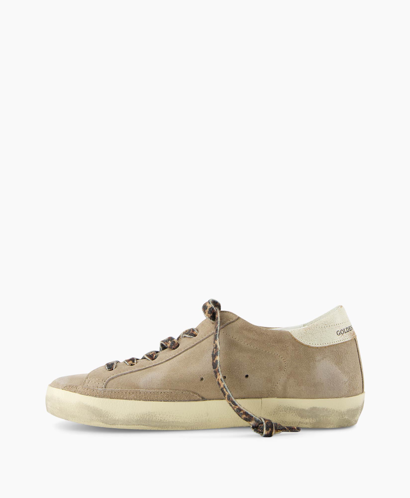 Golden Goose Sneaker Super Star Suede Upper Glitte Taupe