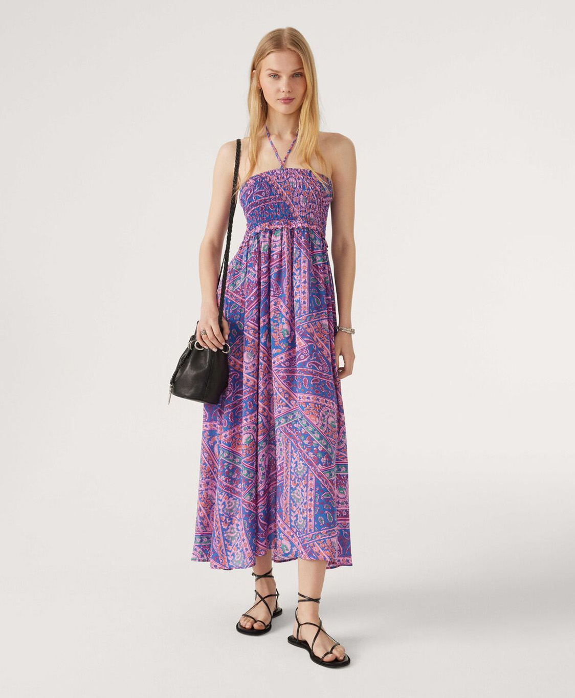 Ba&sh Maxi Rok Friska Blauw