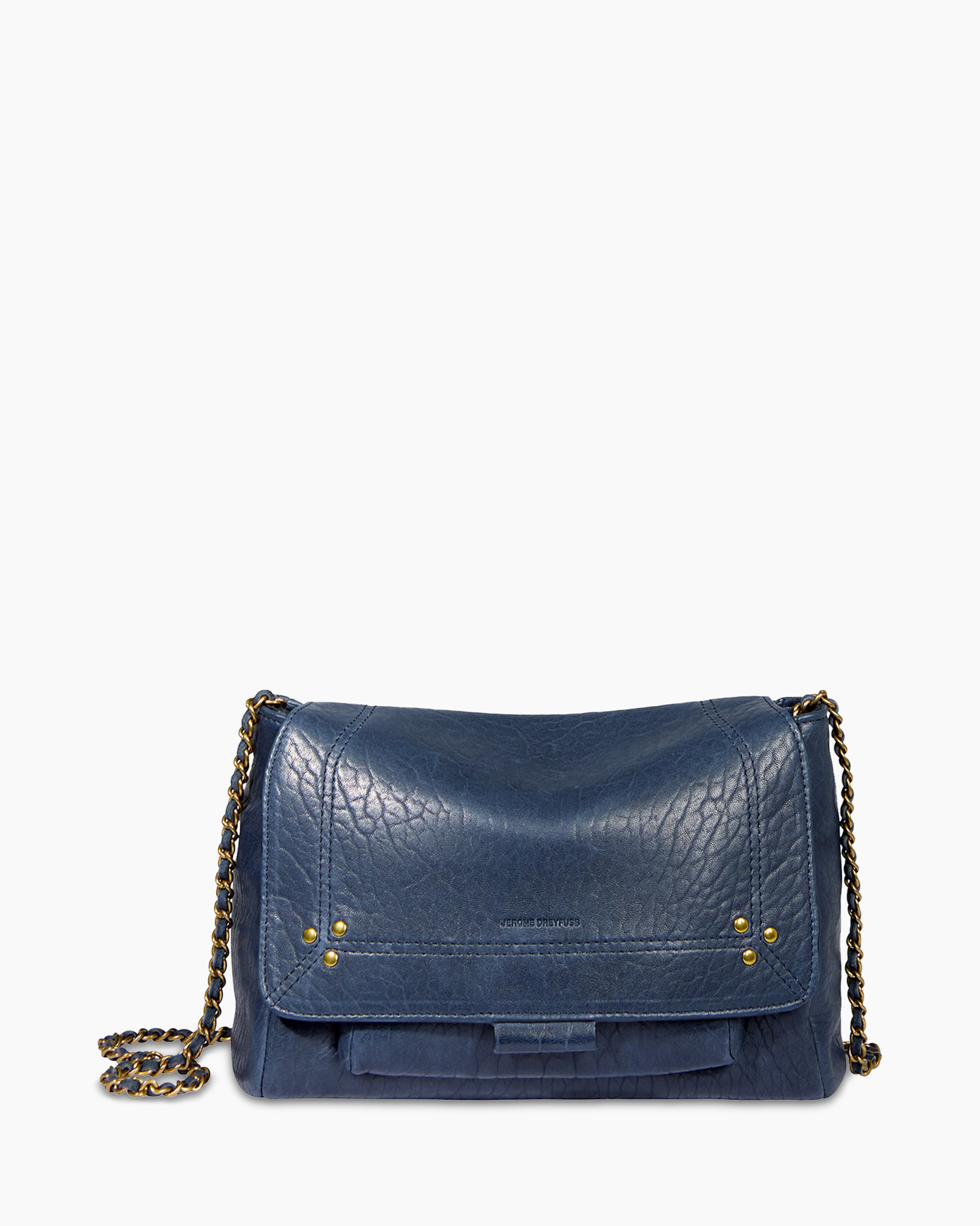 handtas, blauwe, kettingriem, textured leer, portemonnee clutch