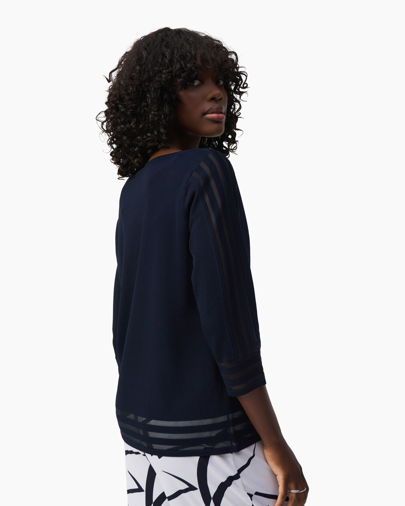 Top Striped Donker Blauw