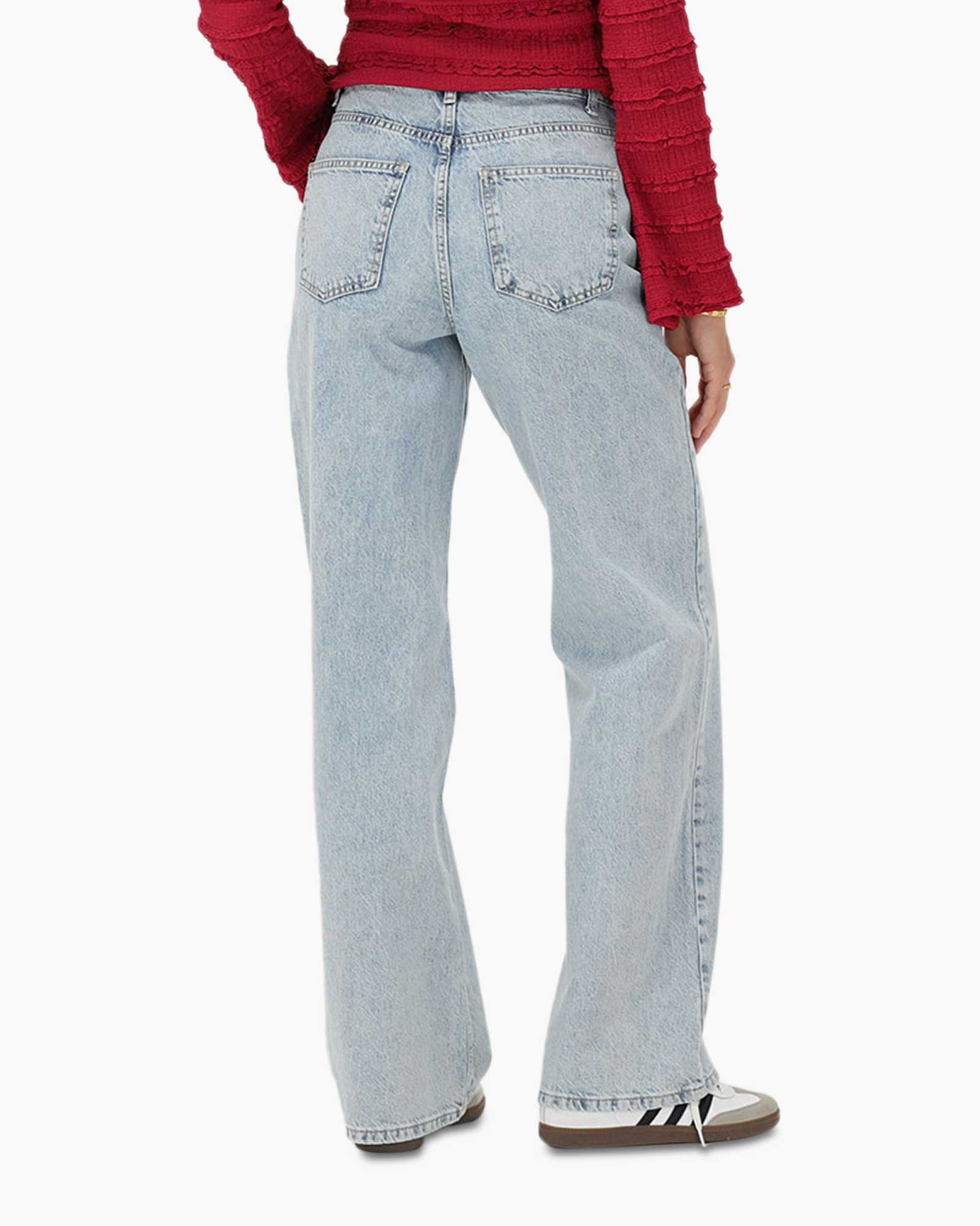 Broek Wide Leg Jeans Licht Blauw