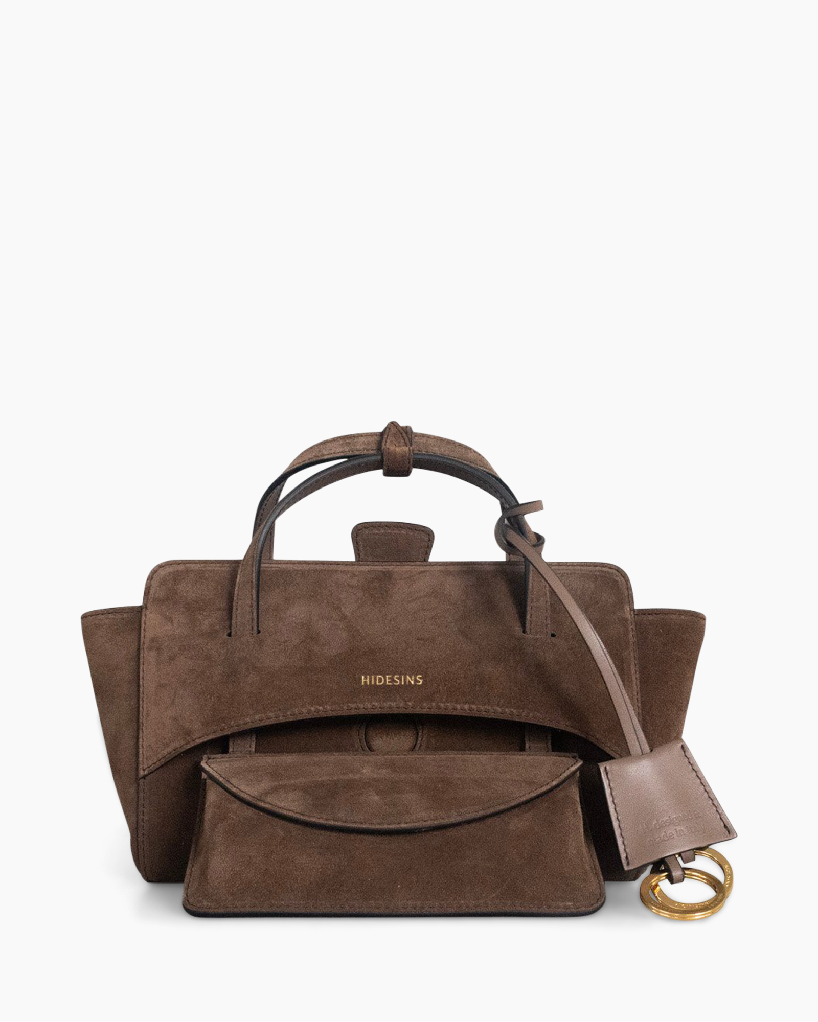 tas, handtas, bruin, suède, zak