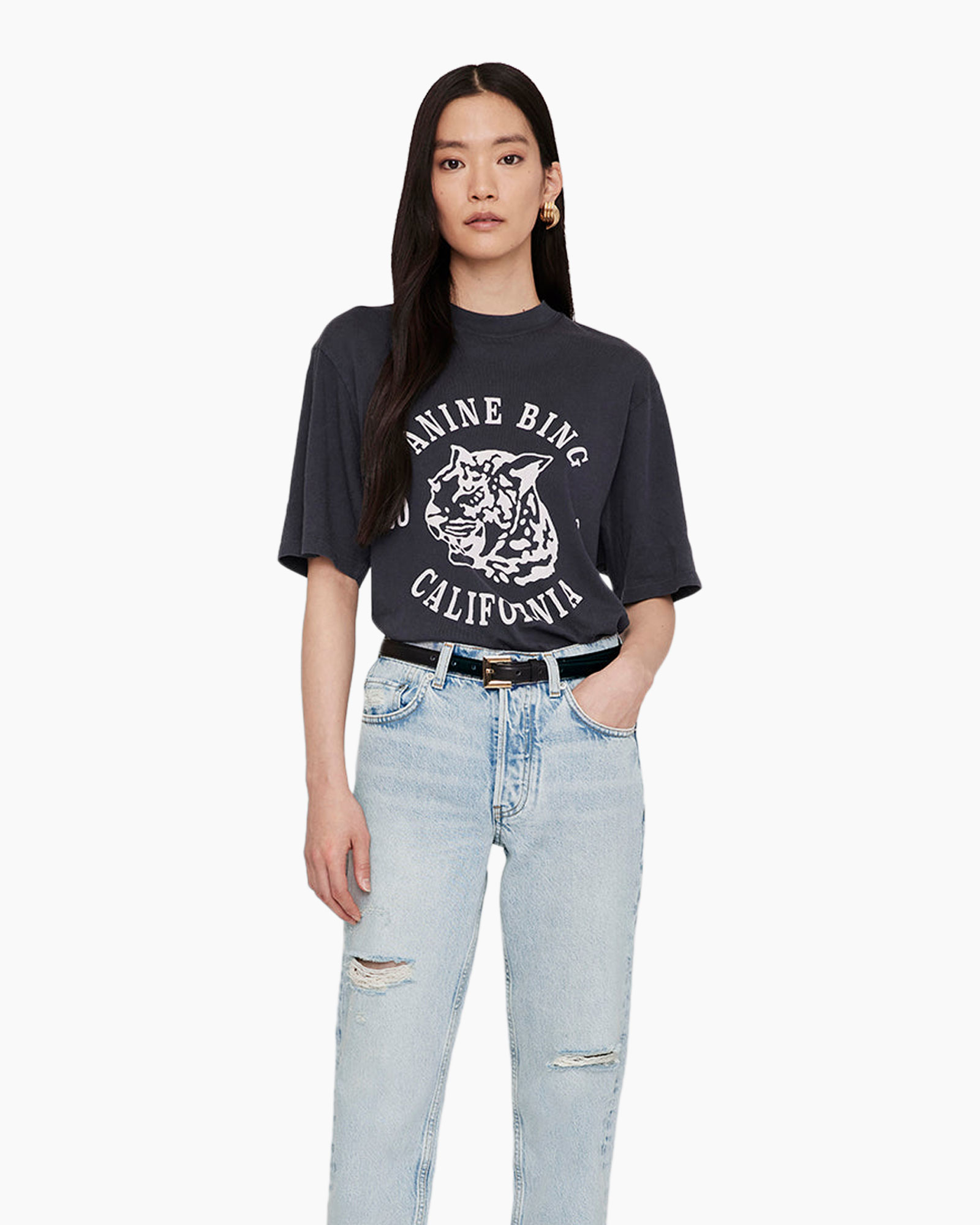 T-shirt Korte Mouw Avi Zwart