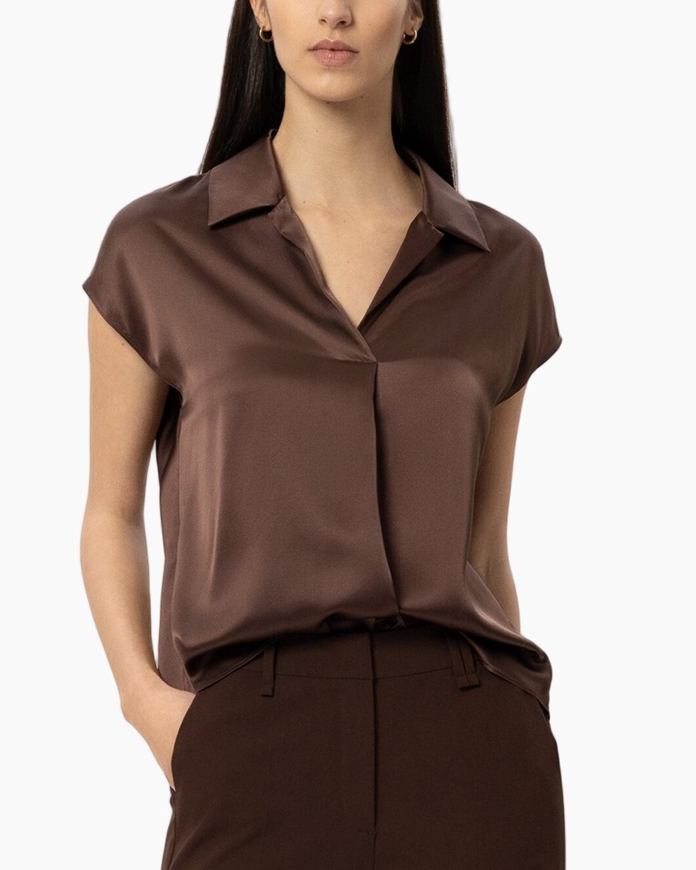 Blouse 248720/3752-0 Donker Bruin