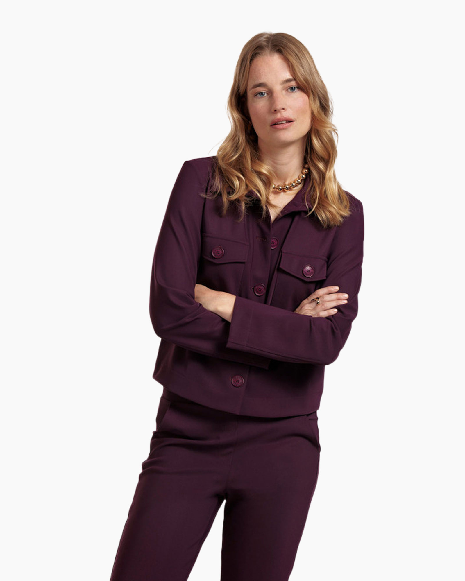 Jack Claire Bonded Jacket Paars