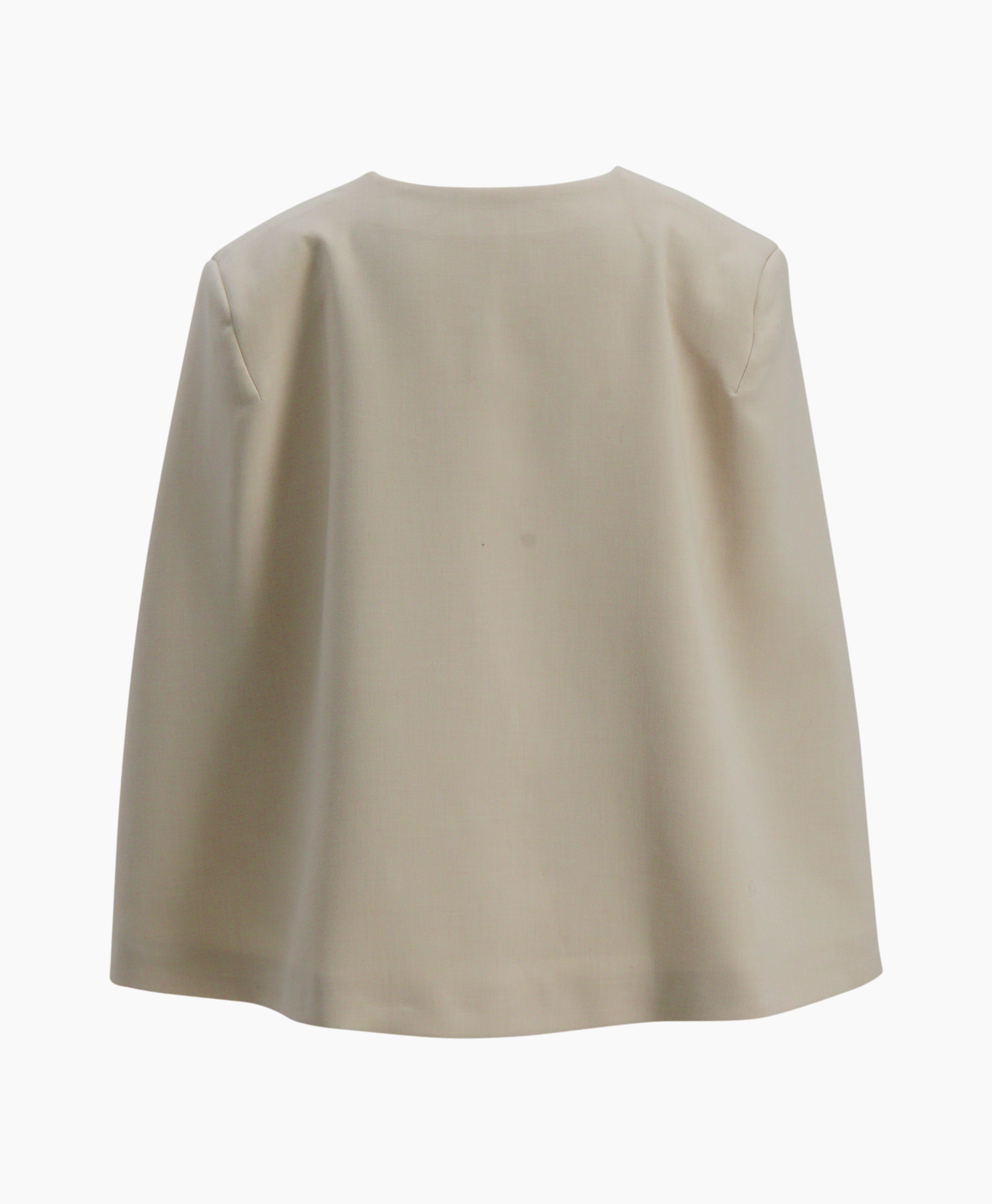 blazer, open front, beige, tailored, construction