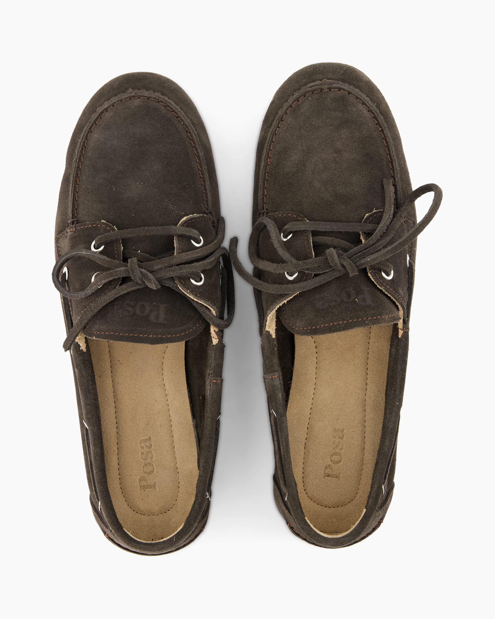 mocasin, loafers, bruin, suede, vetersluiting