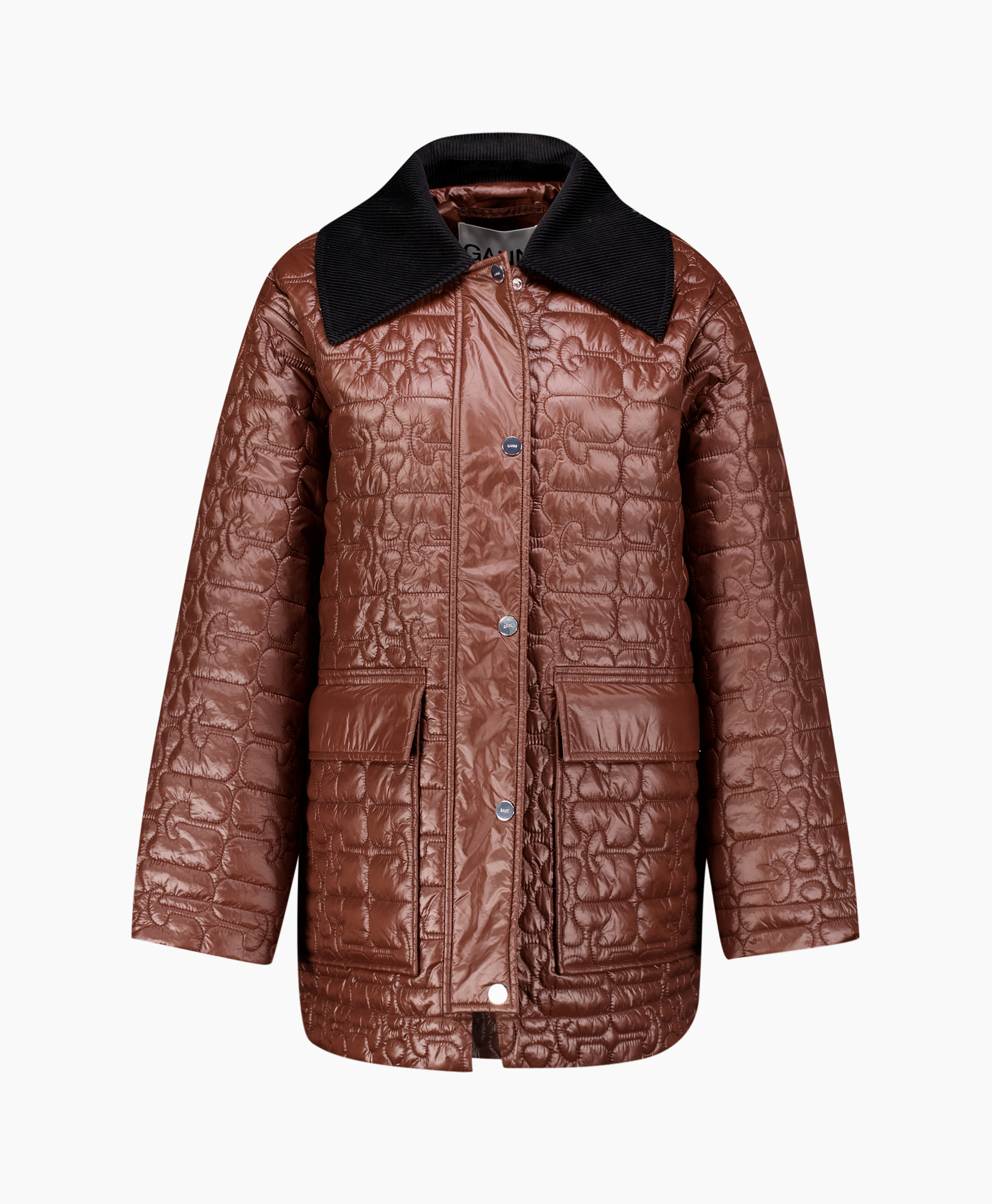 Jack Shiny Quilt Midi Bruin