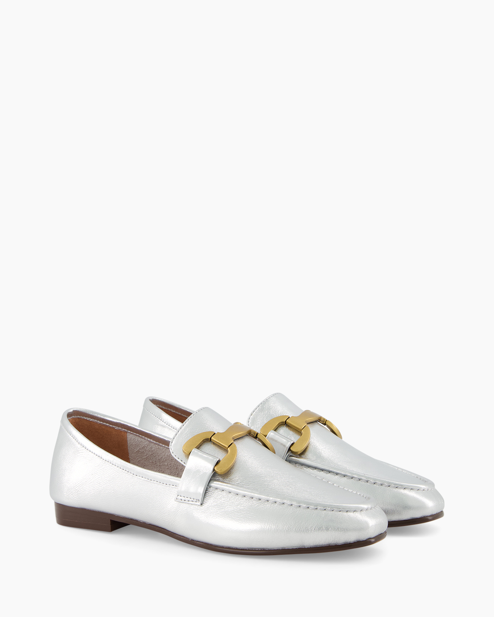 Loafer Creased Leather Zilver