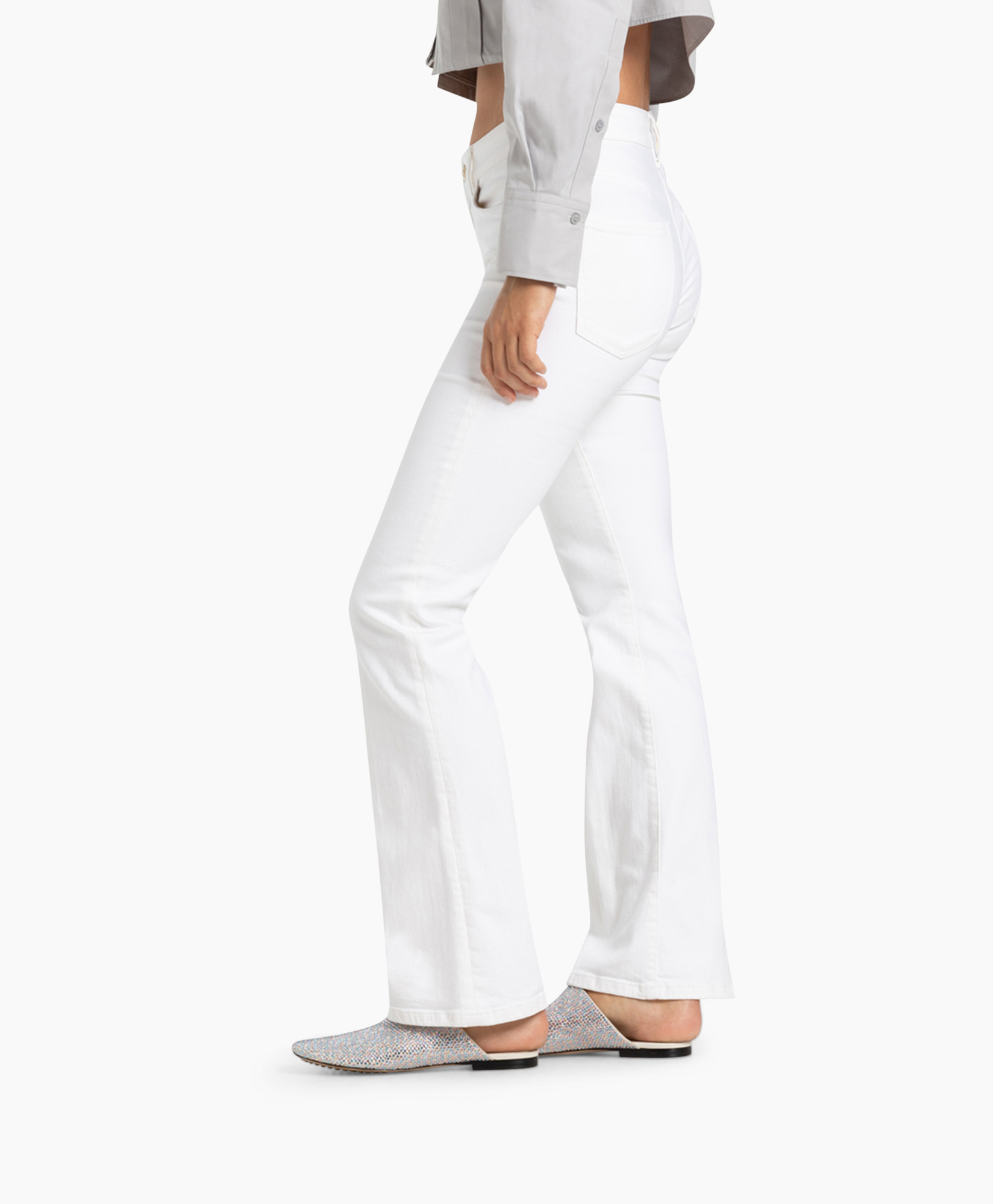 Jeans Paris Flared Off White