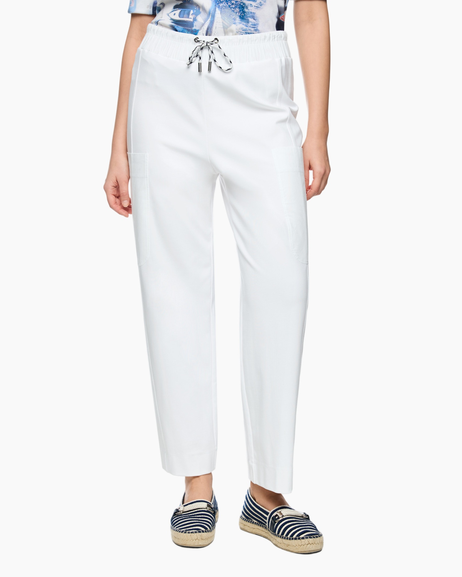 broek, wit, touwtje, zakken, casual