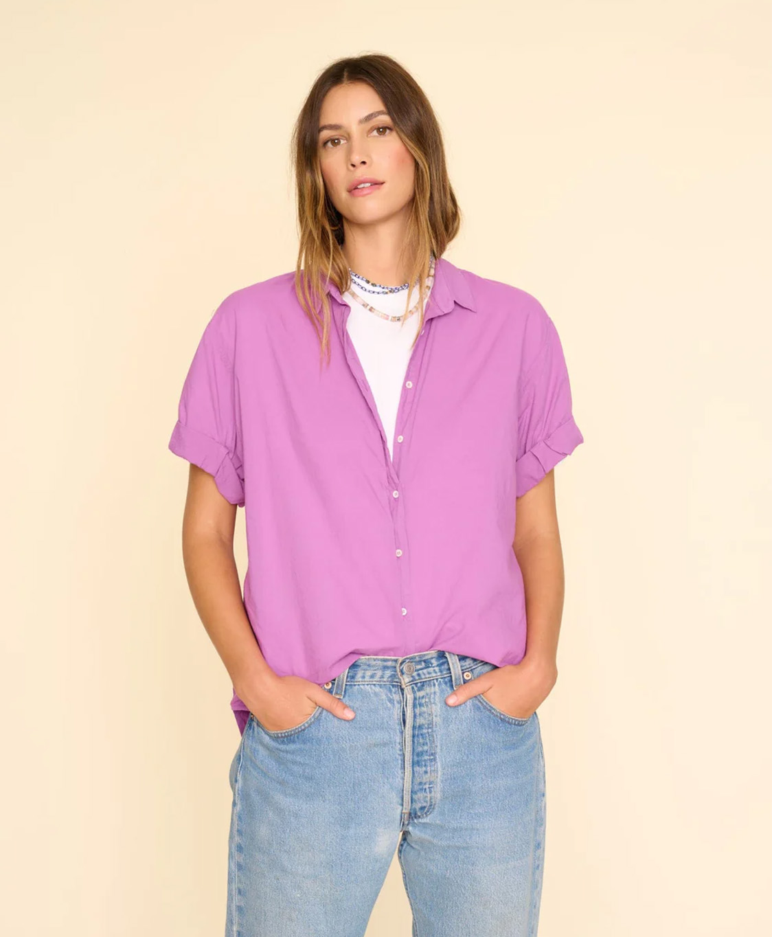 Xirena Blouse Channing Shirt Paars