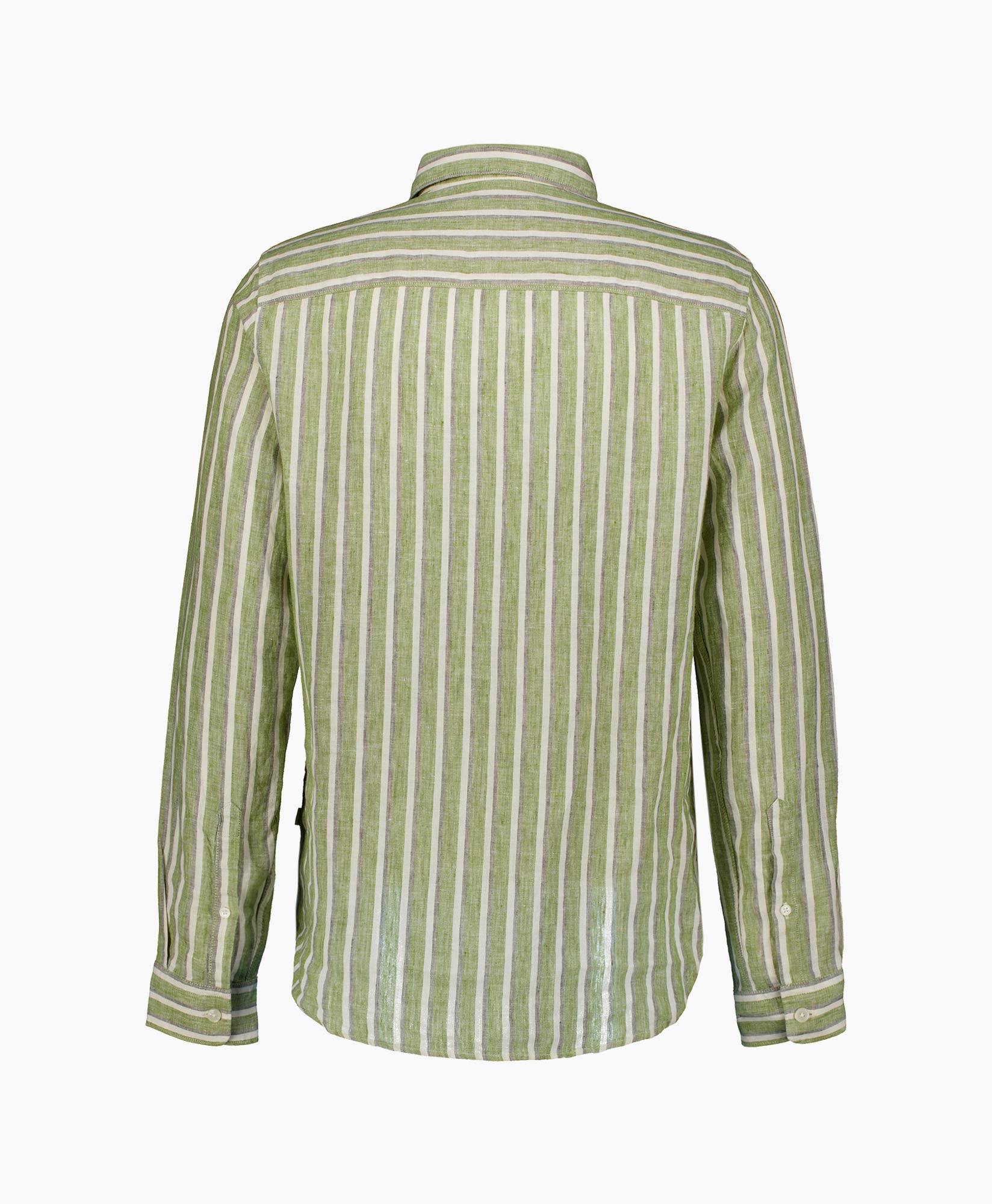 Overhemd Enzo Linen Stripe Shirt 5728 Groen dessin