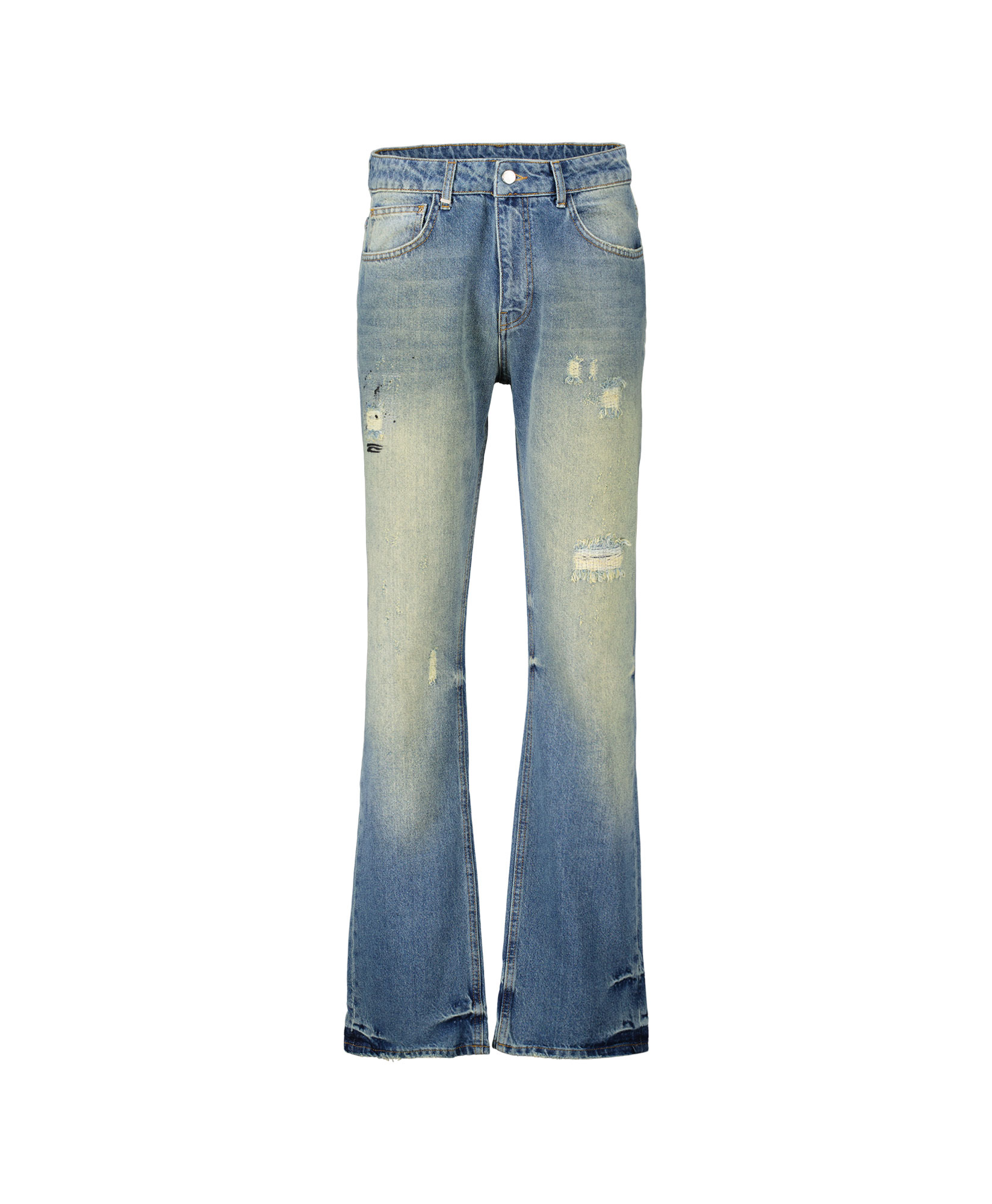 Flaneur Homme Jeans Distressed Straight Jeans Licht Blauw