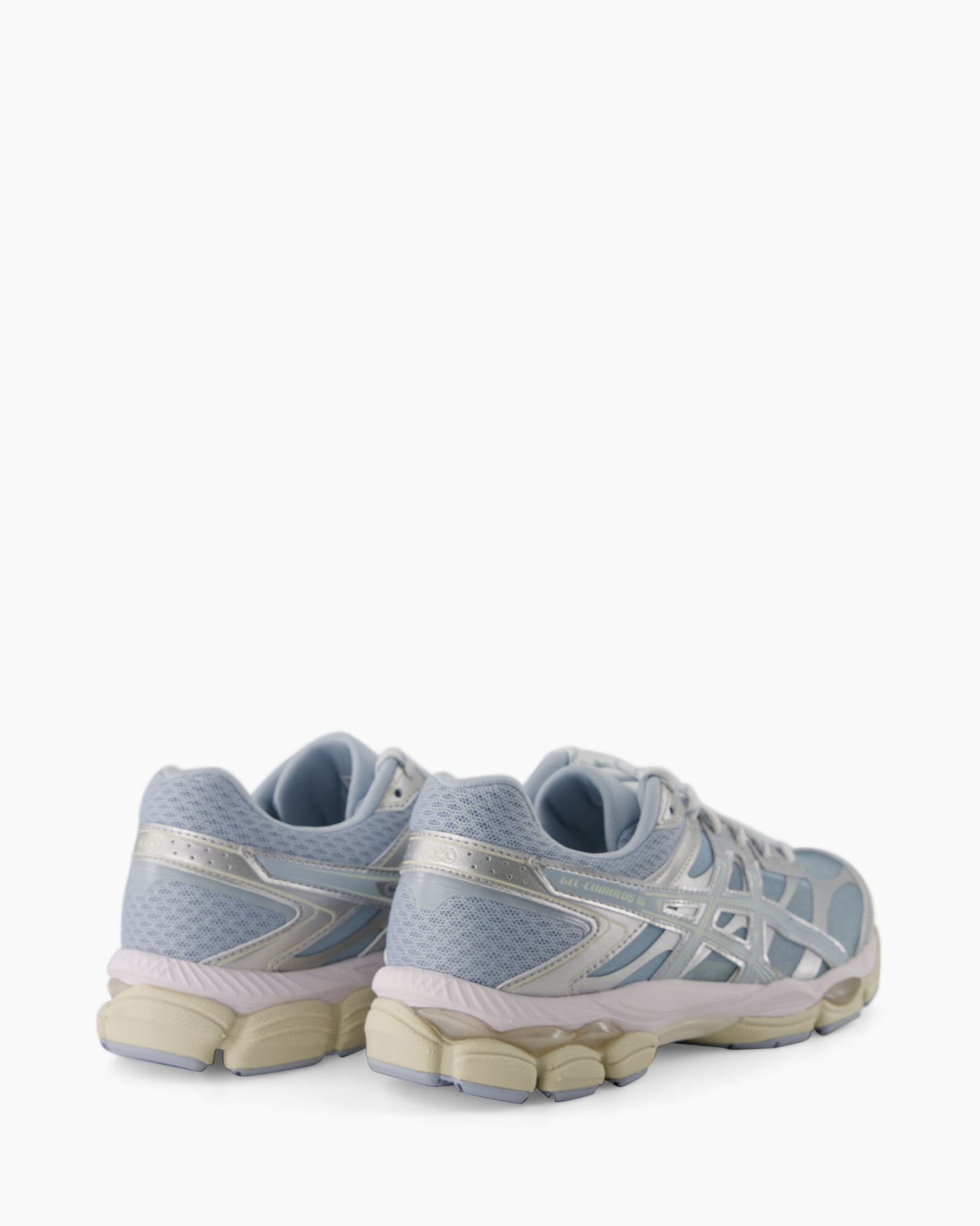 hardloopschoenen, athletische sneakers, mesh bovenwerk, lichtblauw, gelkussen