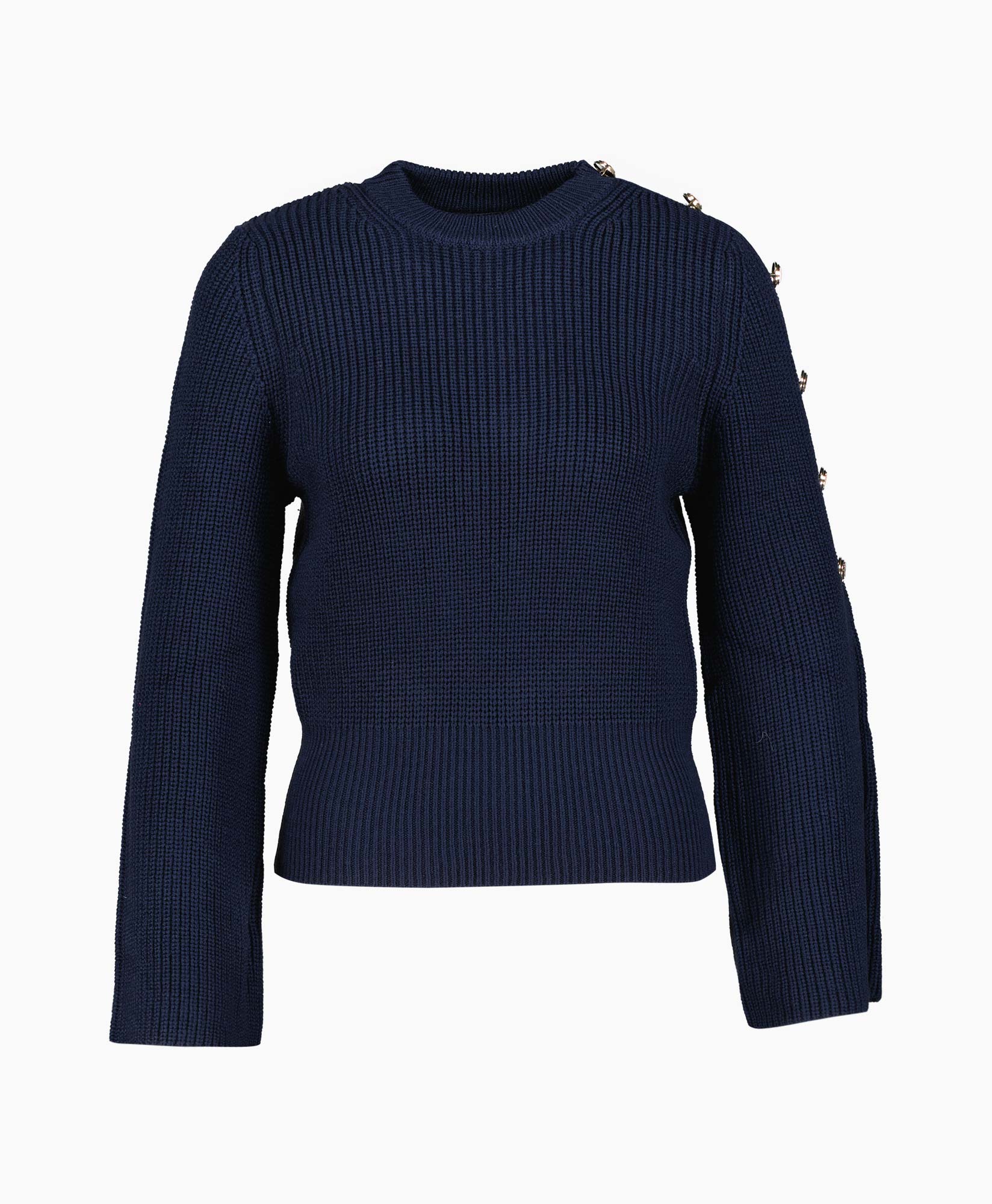 Liu Jo Top Maglia Chiusa M/l Spacchi Blauw