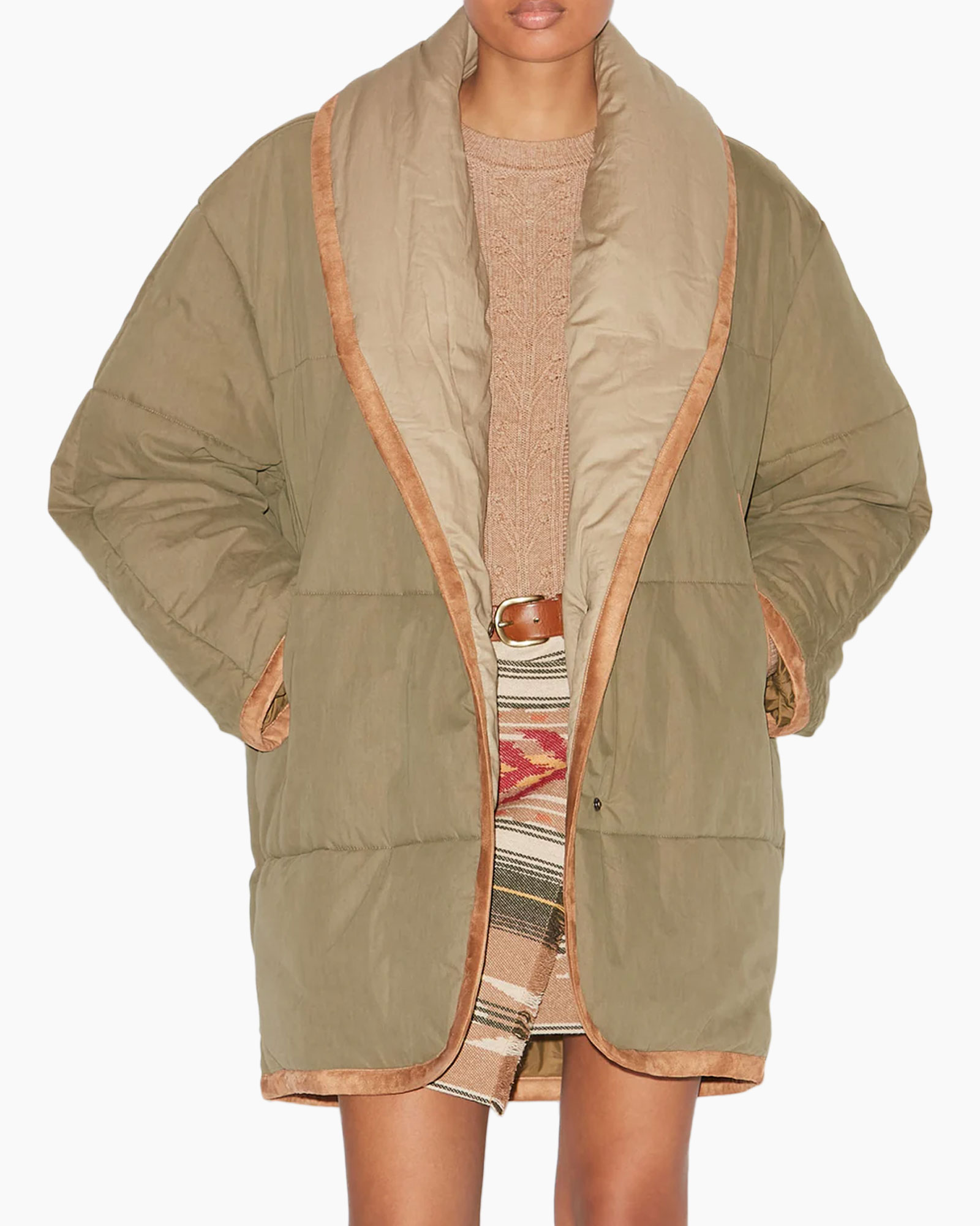 Gewatteerde Jas Gally-ga Khaki