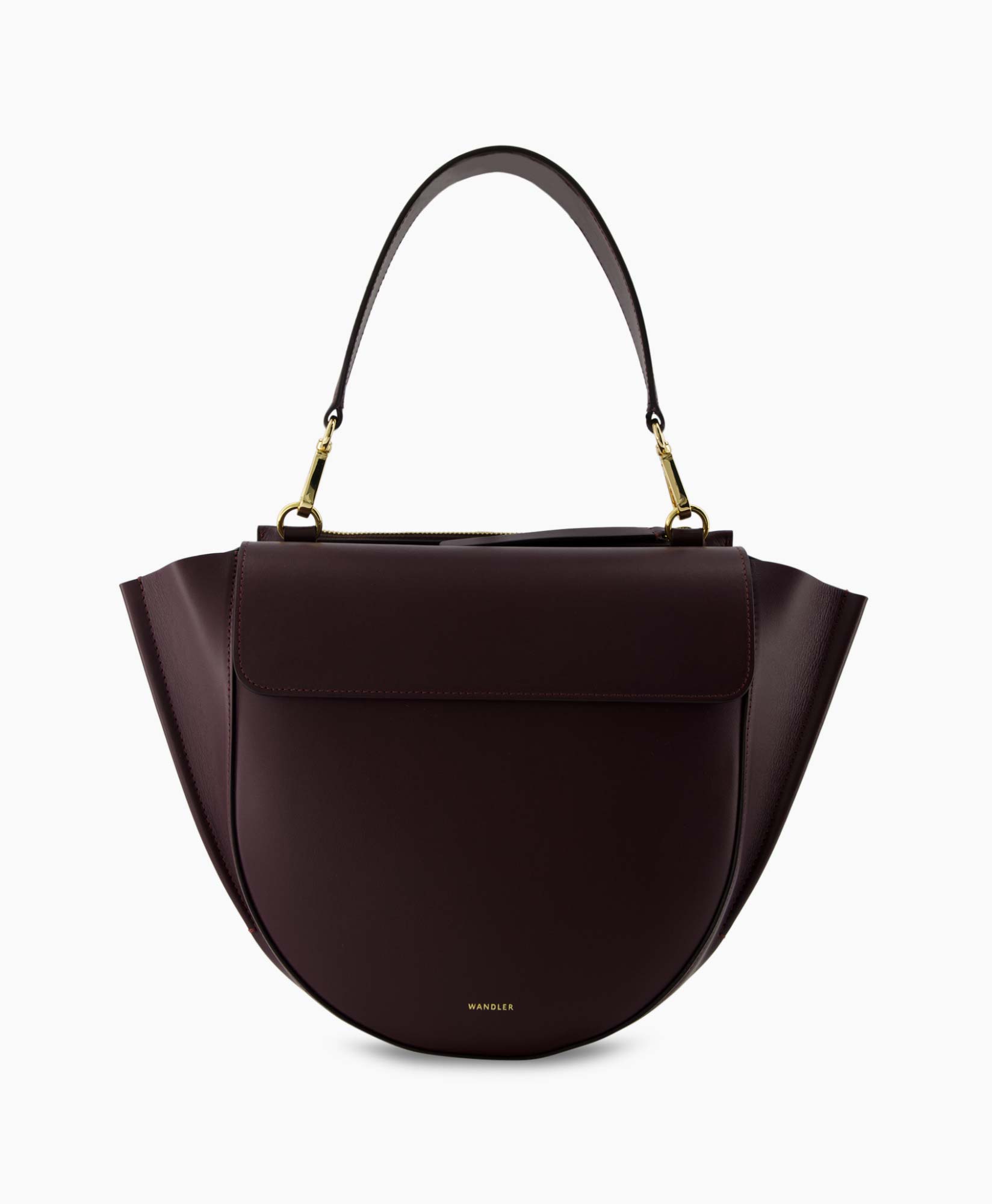 Wandler Crossbody Tas Hortensia Medium donker rood