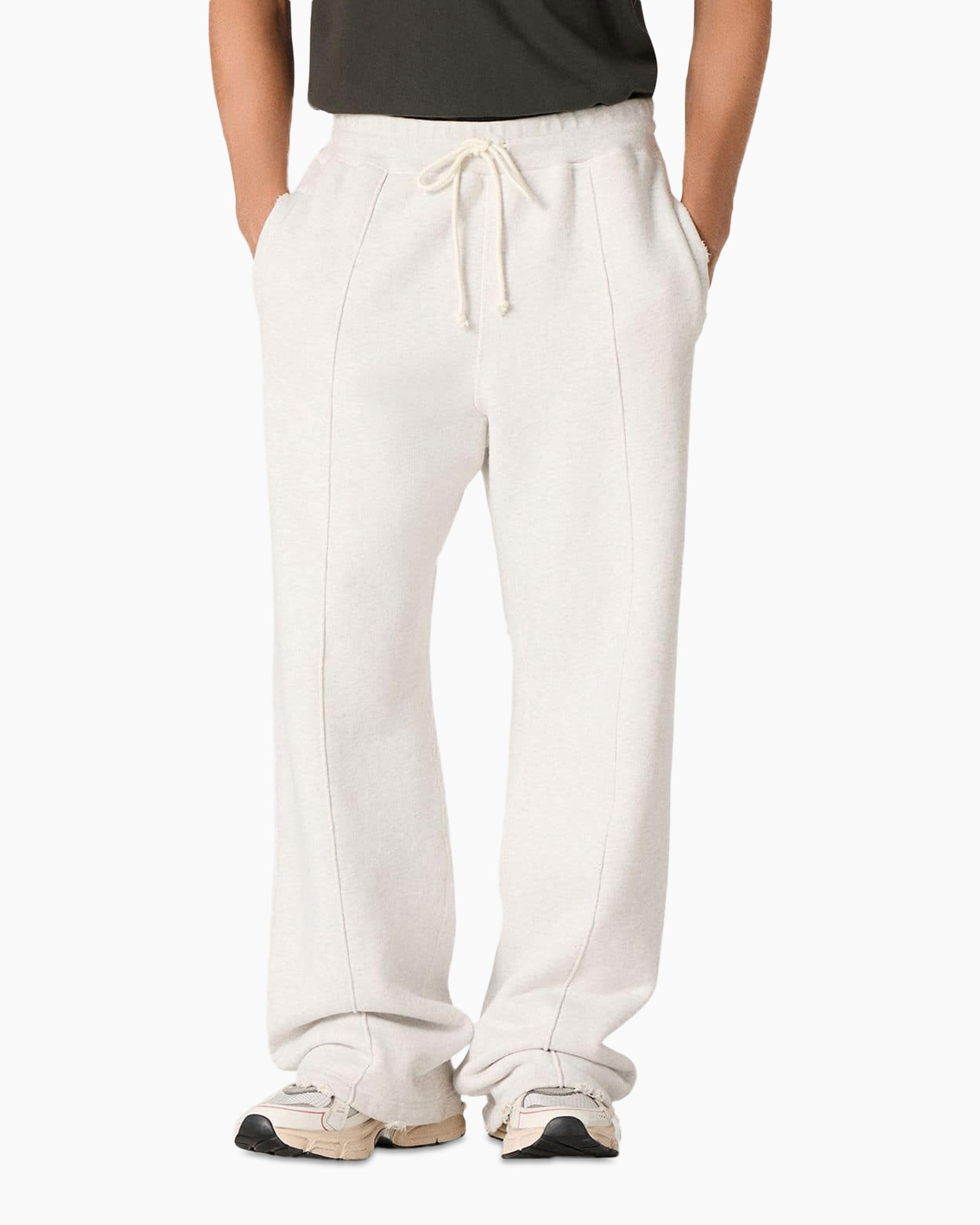 broek, trekkoord, trainingsbroek, crème kleur, losvallende pasvorm