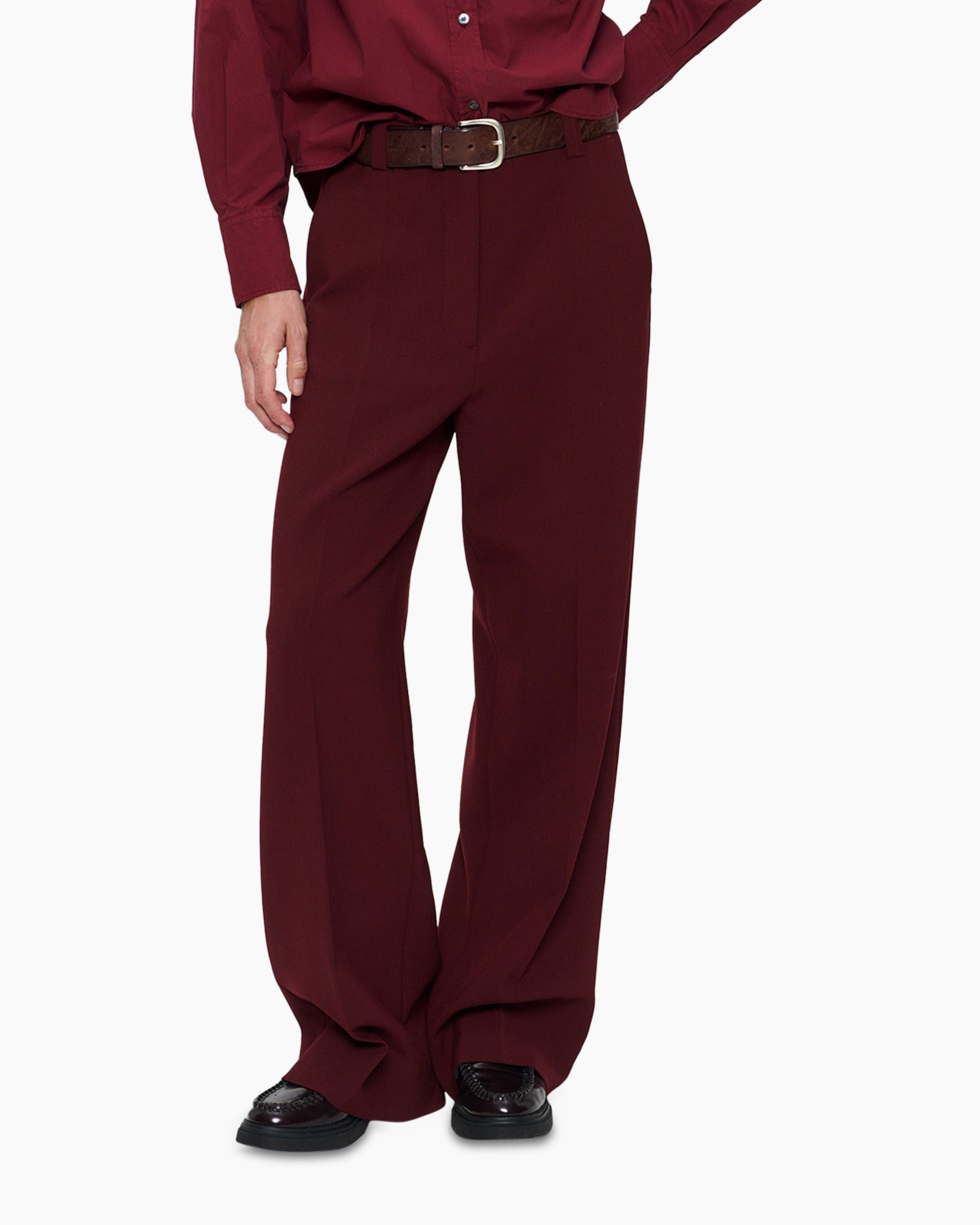 Pantalon Compact Stretch Kay Bordeaux