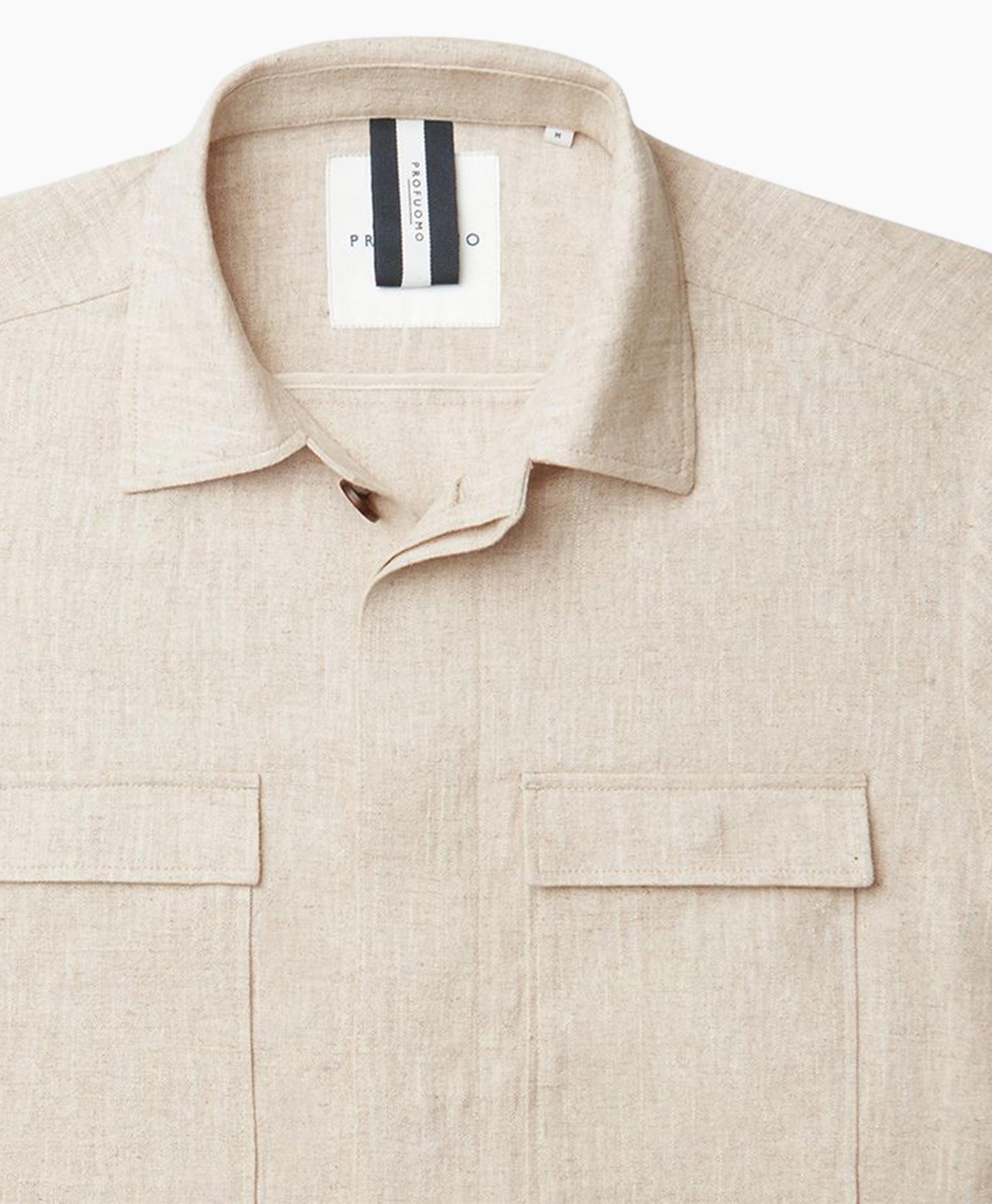 Overshirt Cotton Linen Beige