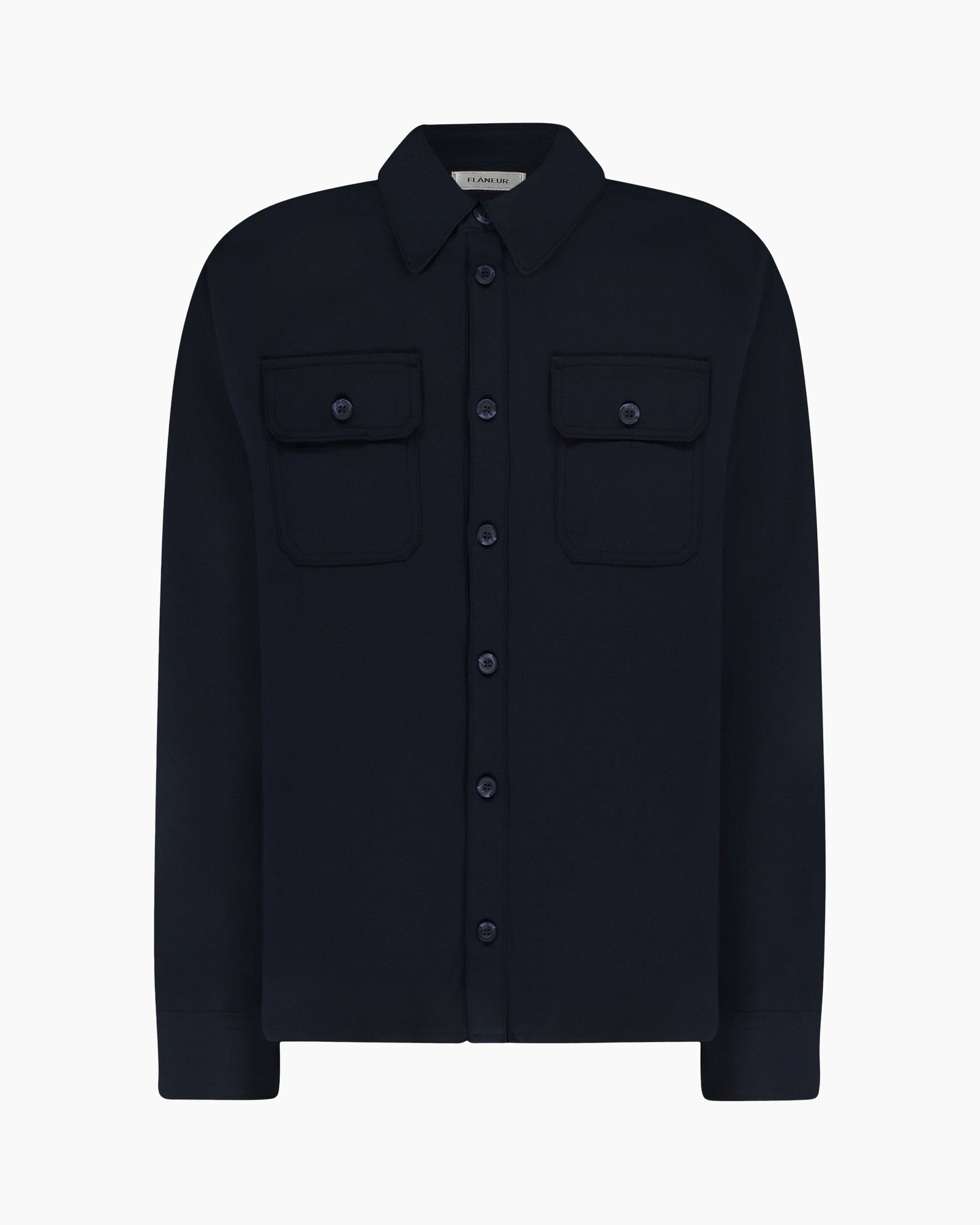 Overshirt Atelier Shirt Rubber Patch Donker Blauw