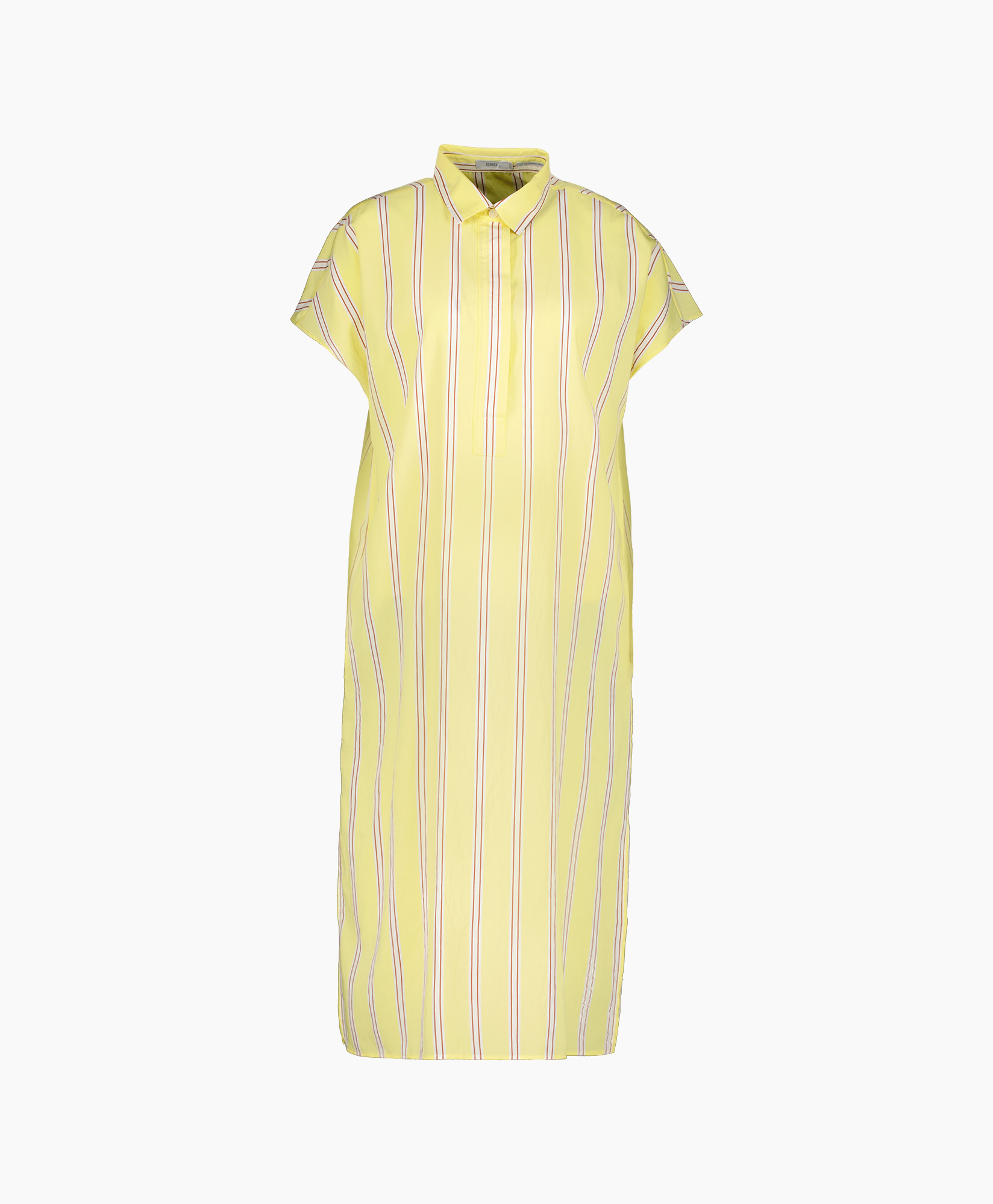 Closed Midi Jurk Long Shirt Dress Geel