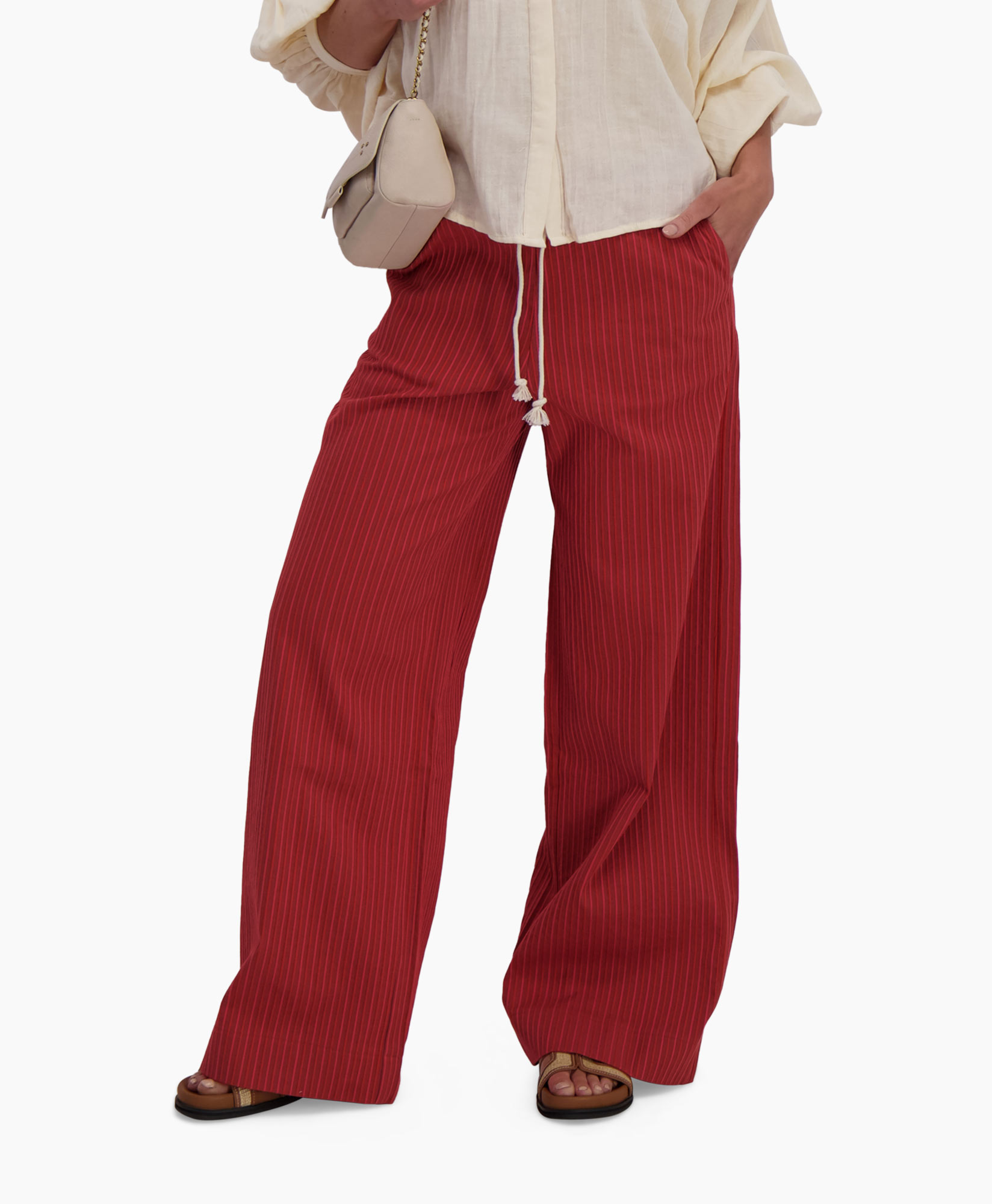 Pantalon Riley Woven donker rood