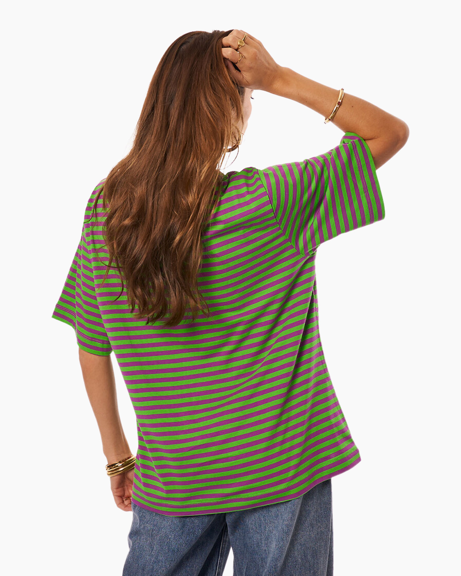 T-shirt 5th Avenue Striped Tee Paars