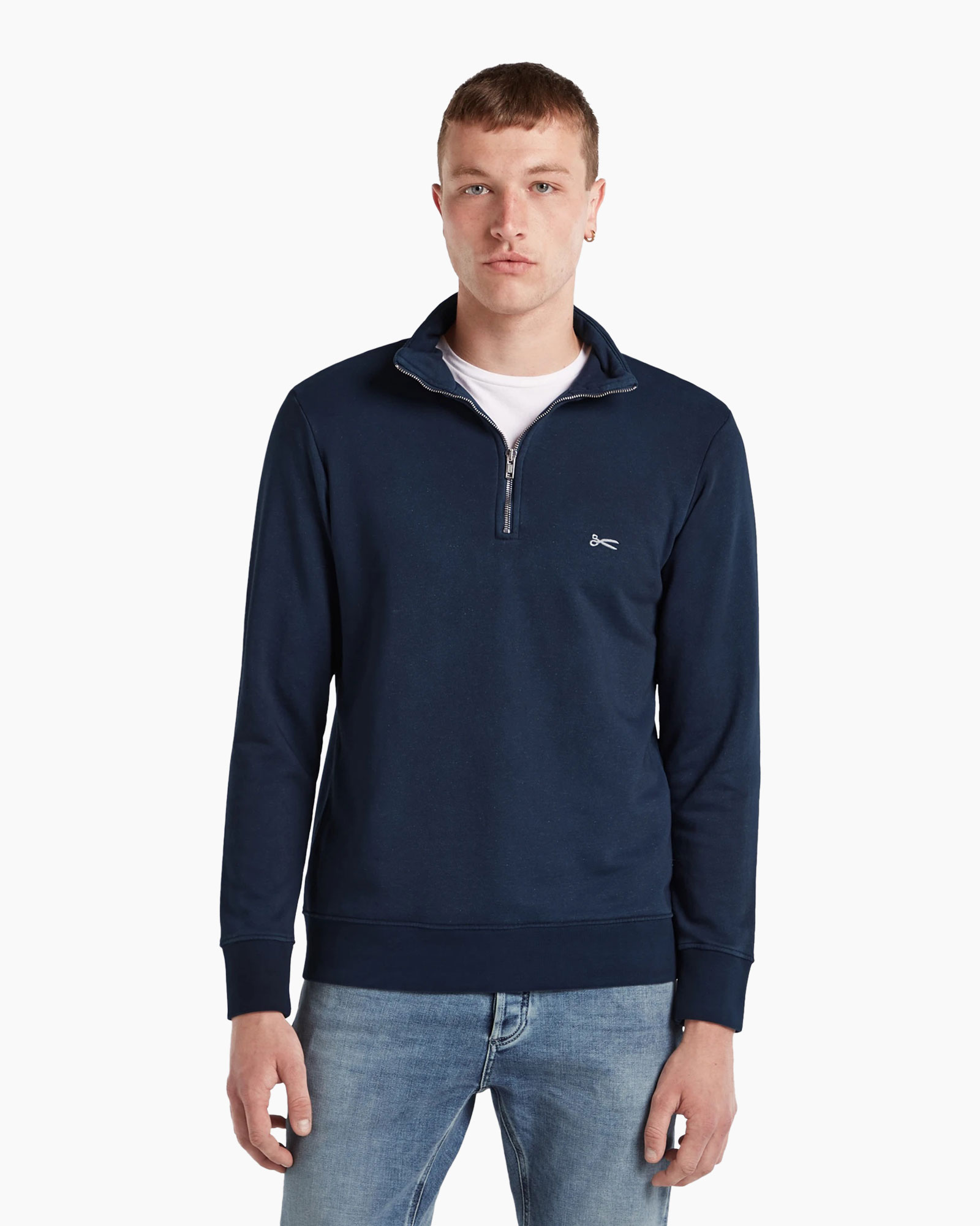 Trui Scissor Half Zip Gdcs Blauw