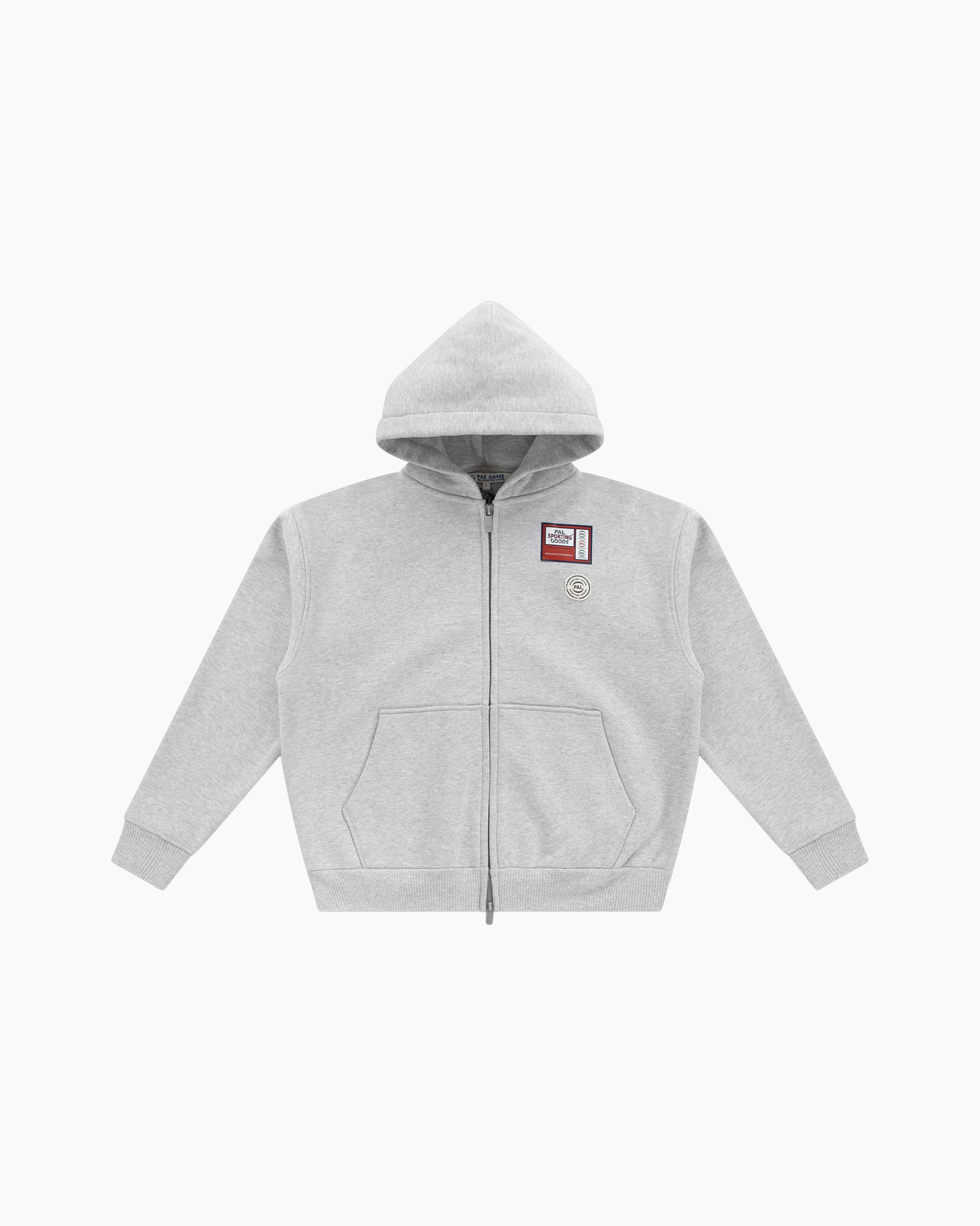 hoodie, rits, capuchon, zak, grijs