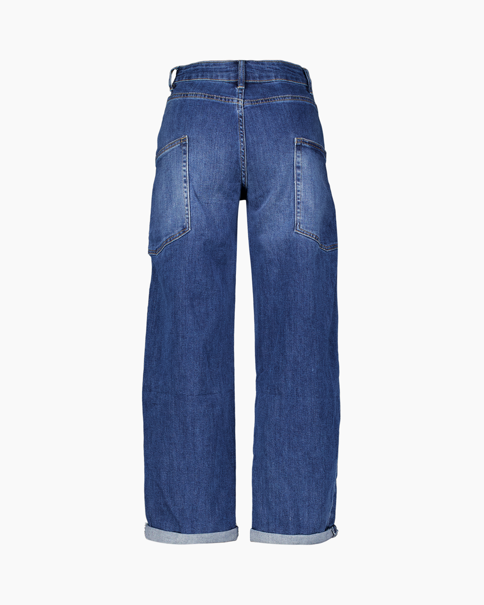 denim, jeans, wijdlop, zakken, blauw
