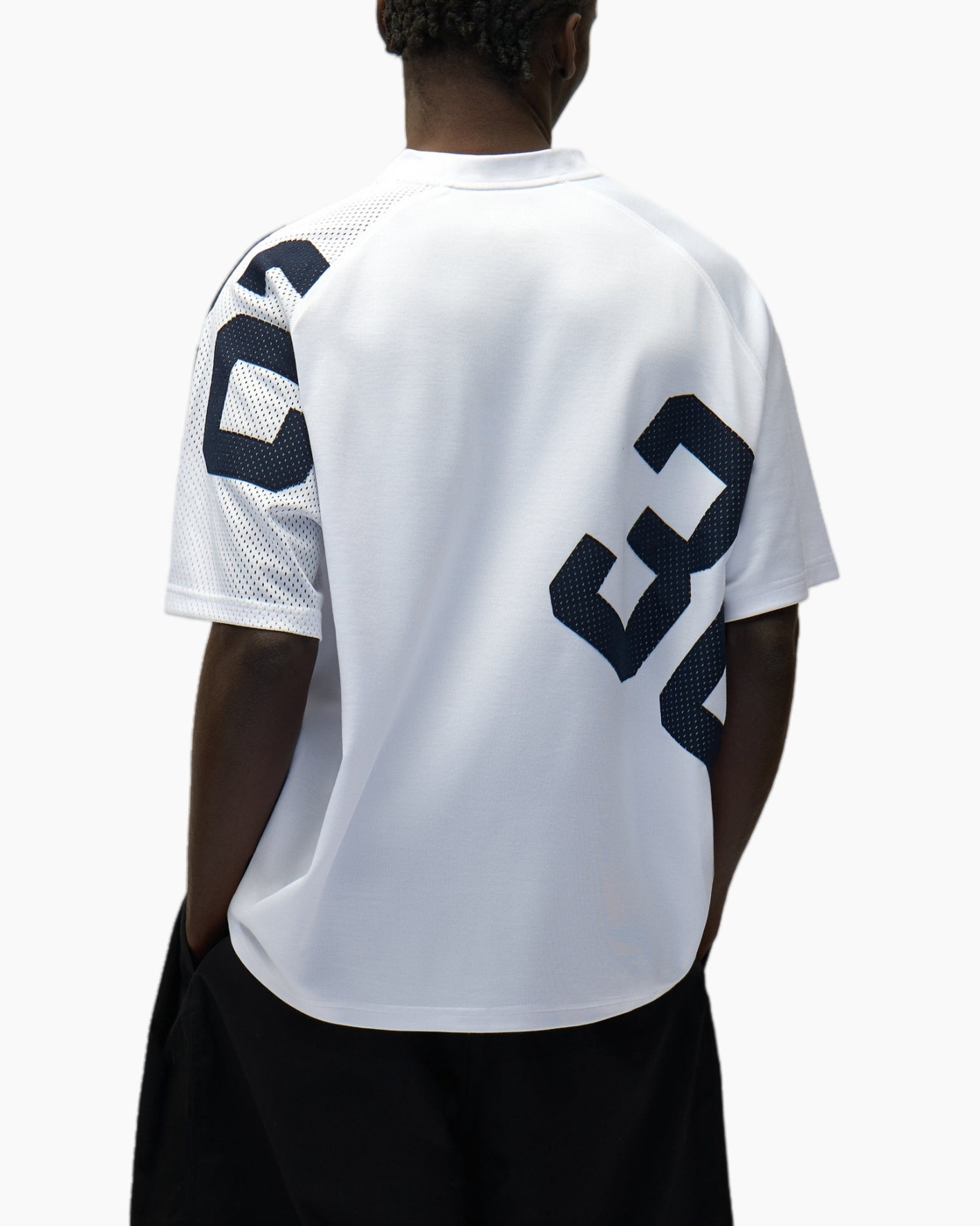 jersey, mesh, nummer 32, wit, korte mouw