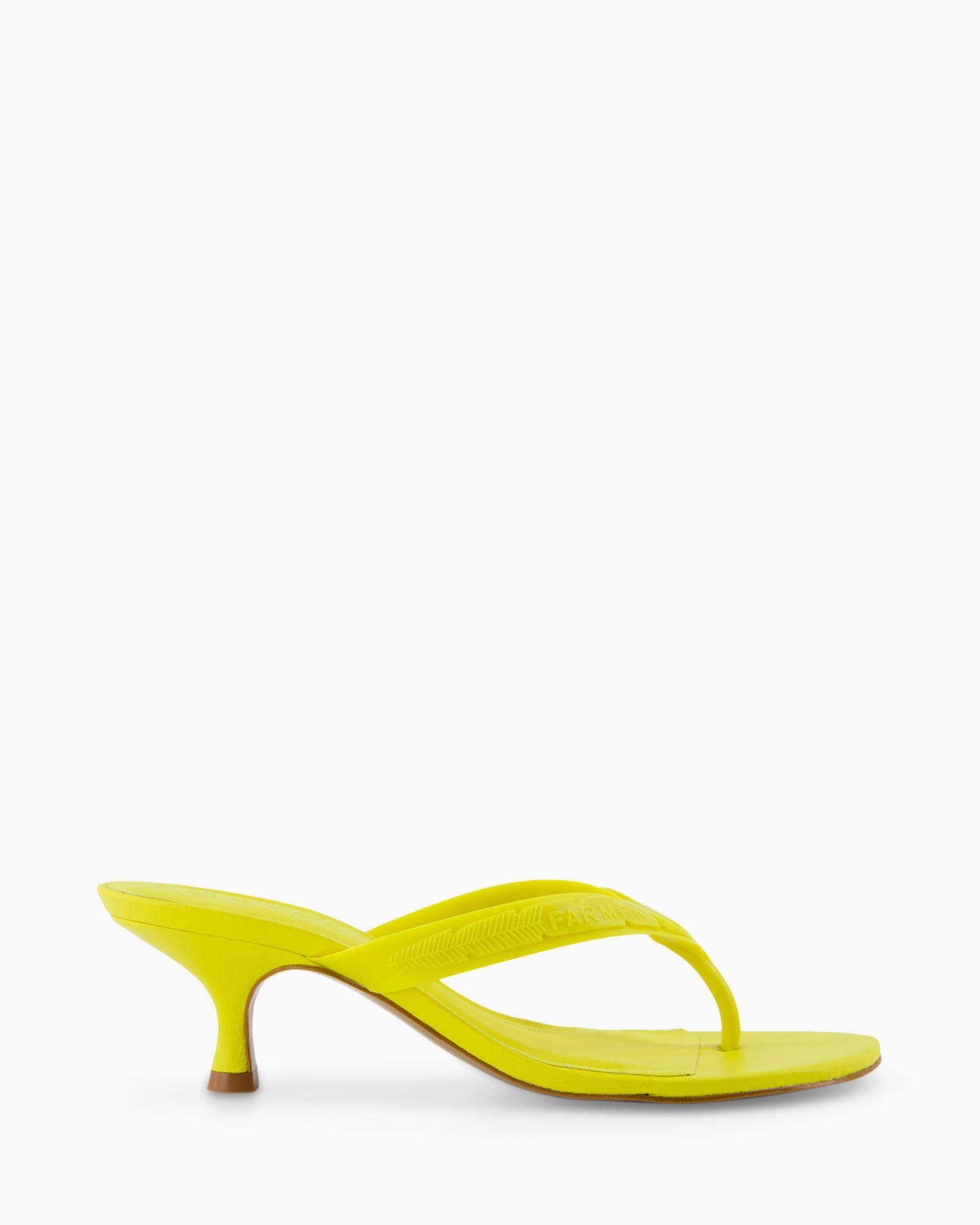 flip-flop, thong, geel, hiel, dunne-band